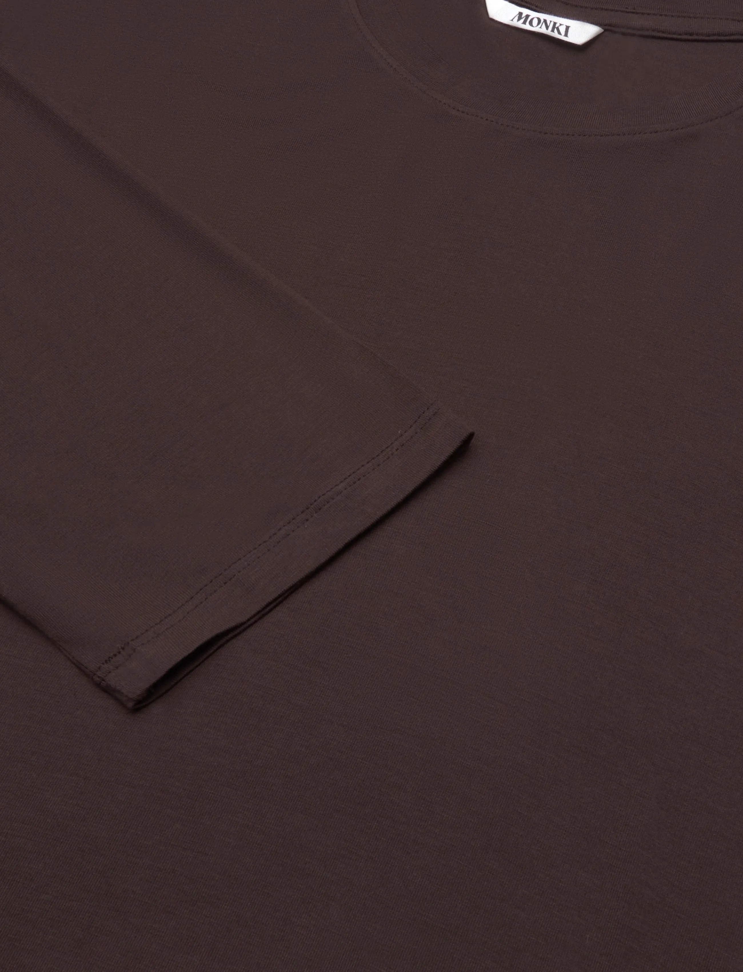 Monki - Regular Longsleeve - long-sleeved tops - brown dark - 2