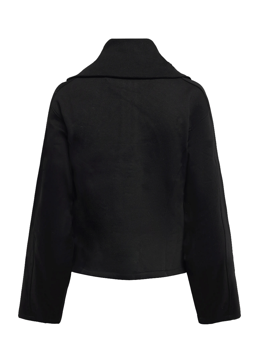 Monki - Wasited Zip Sweatshirt - mode trends - black dark - 1