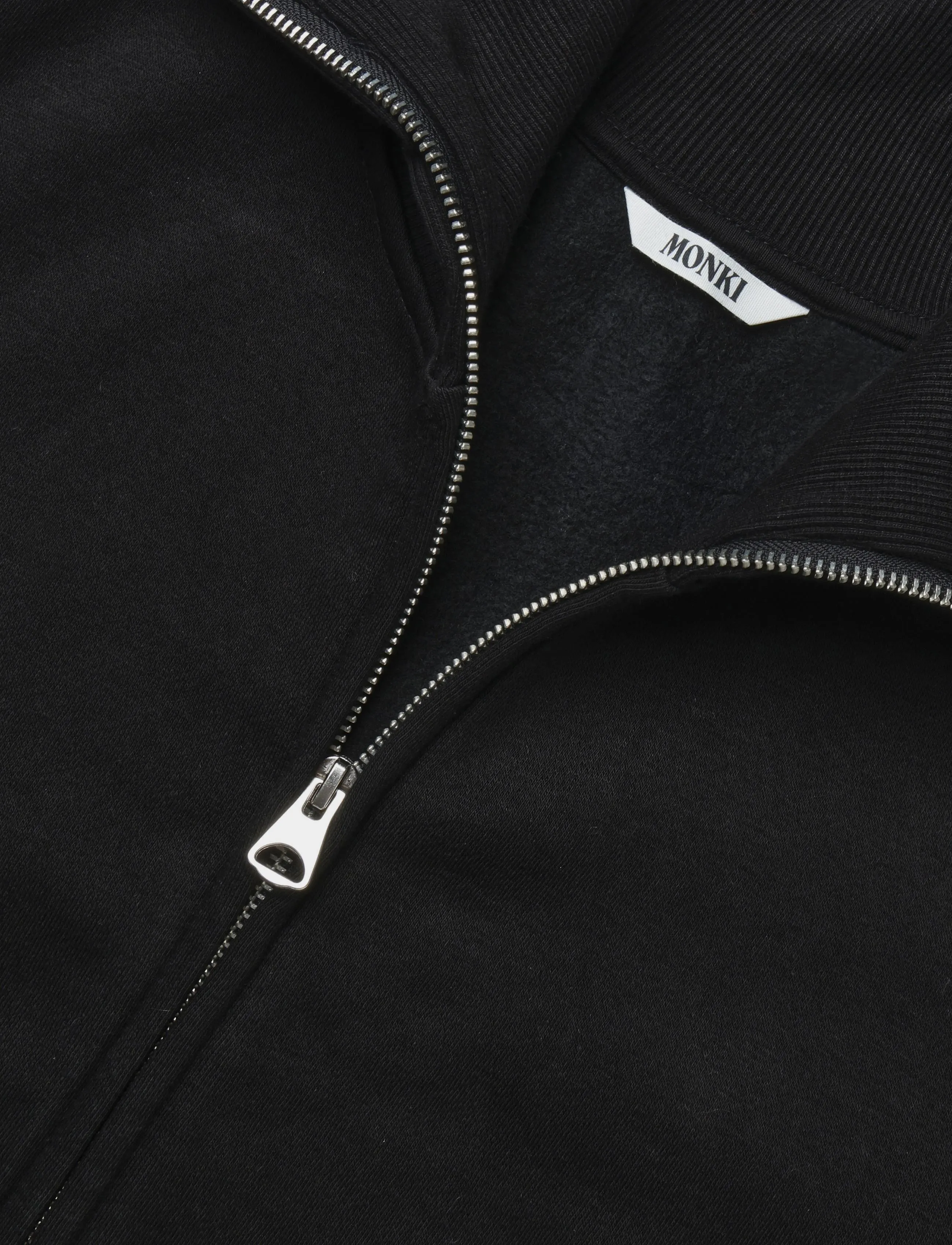 Monki - Wasited Zip Sweatshirt - mode trends - black dark - 2