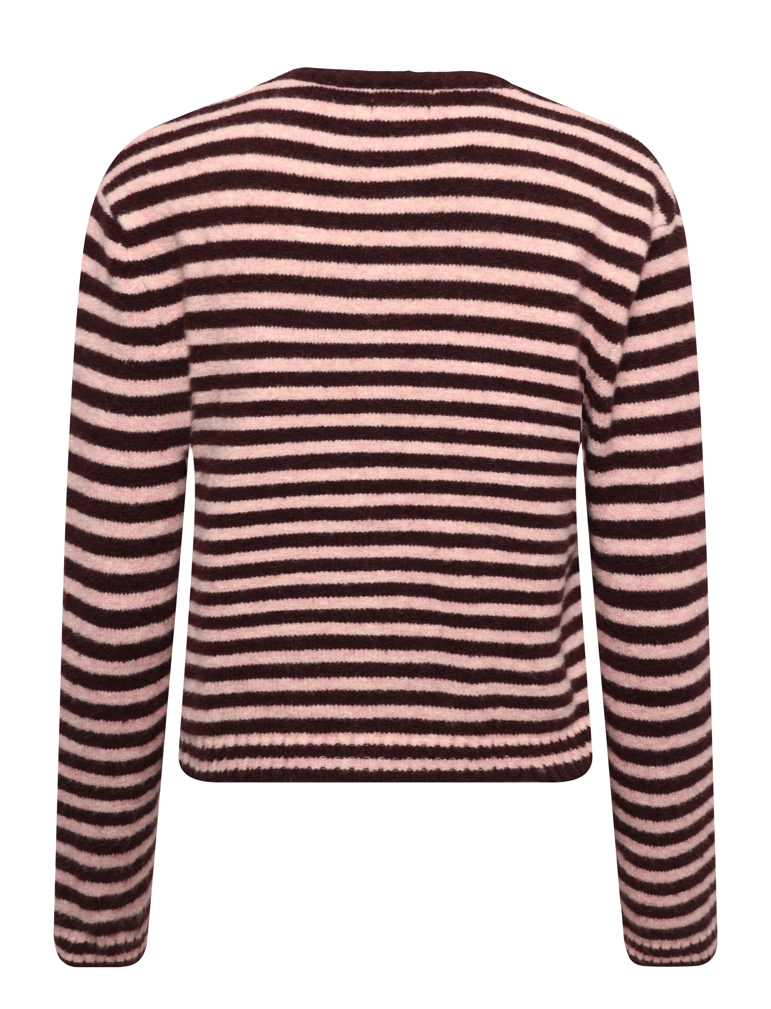 Monki - Striped cardigan - koftor - pink dusty light - 1