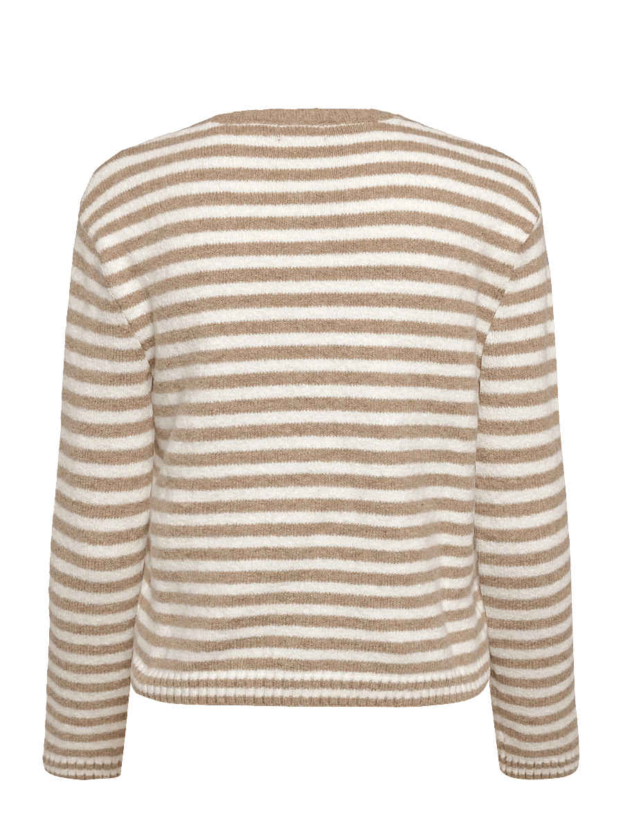 Monki - Flora Stripe Cardigan - cardigans - white dusty light - 1