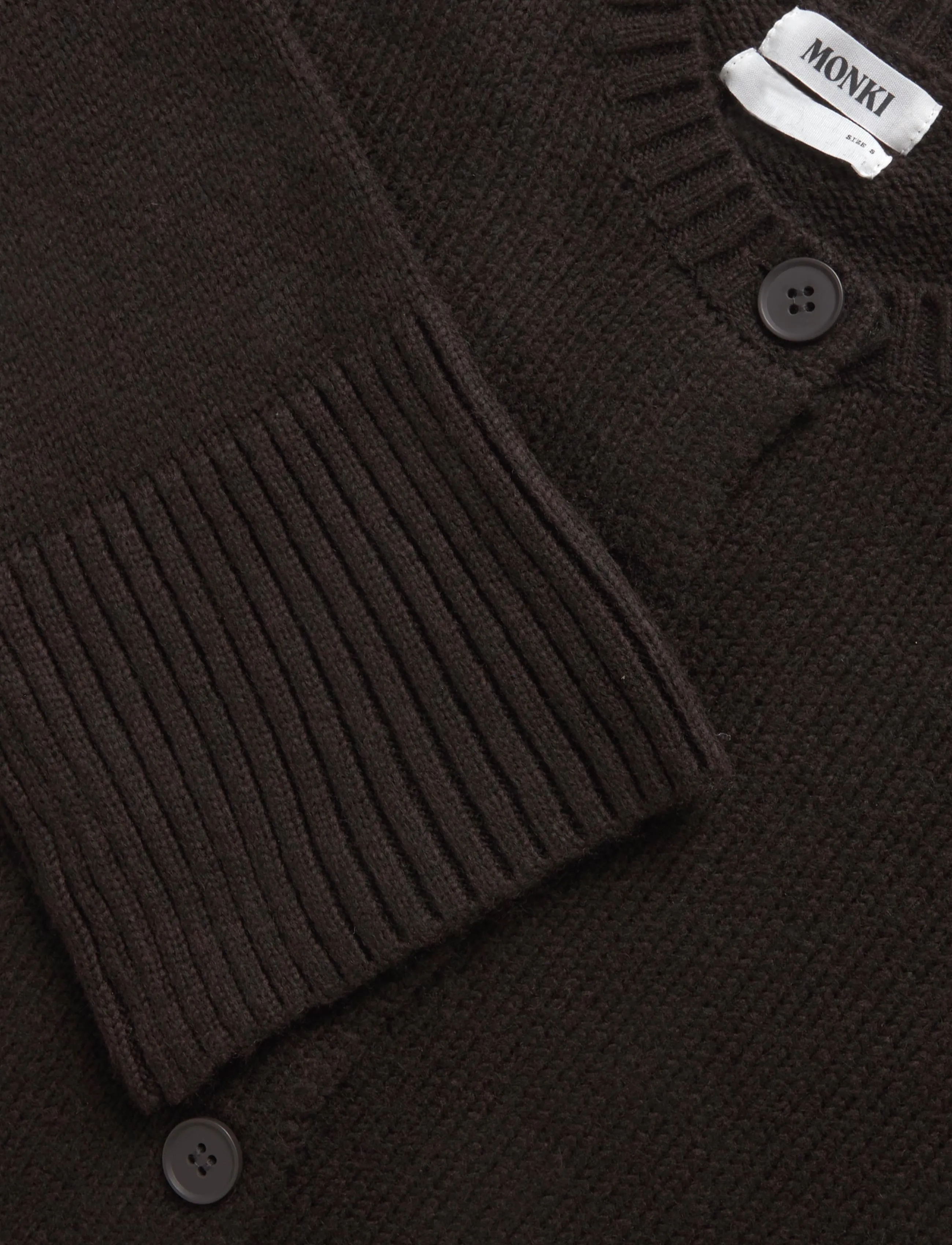 Monki - Knitted Cardigan - solid dk brown - 2