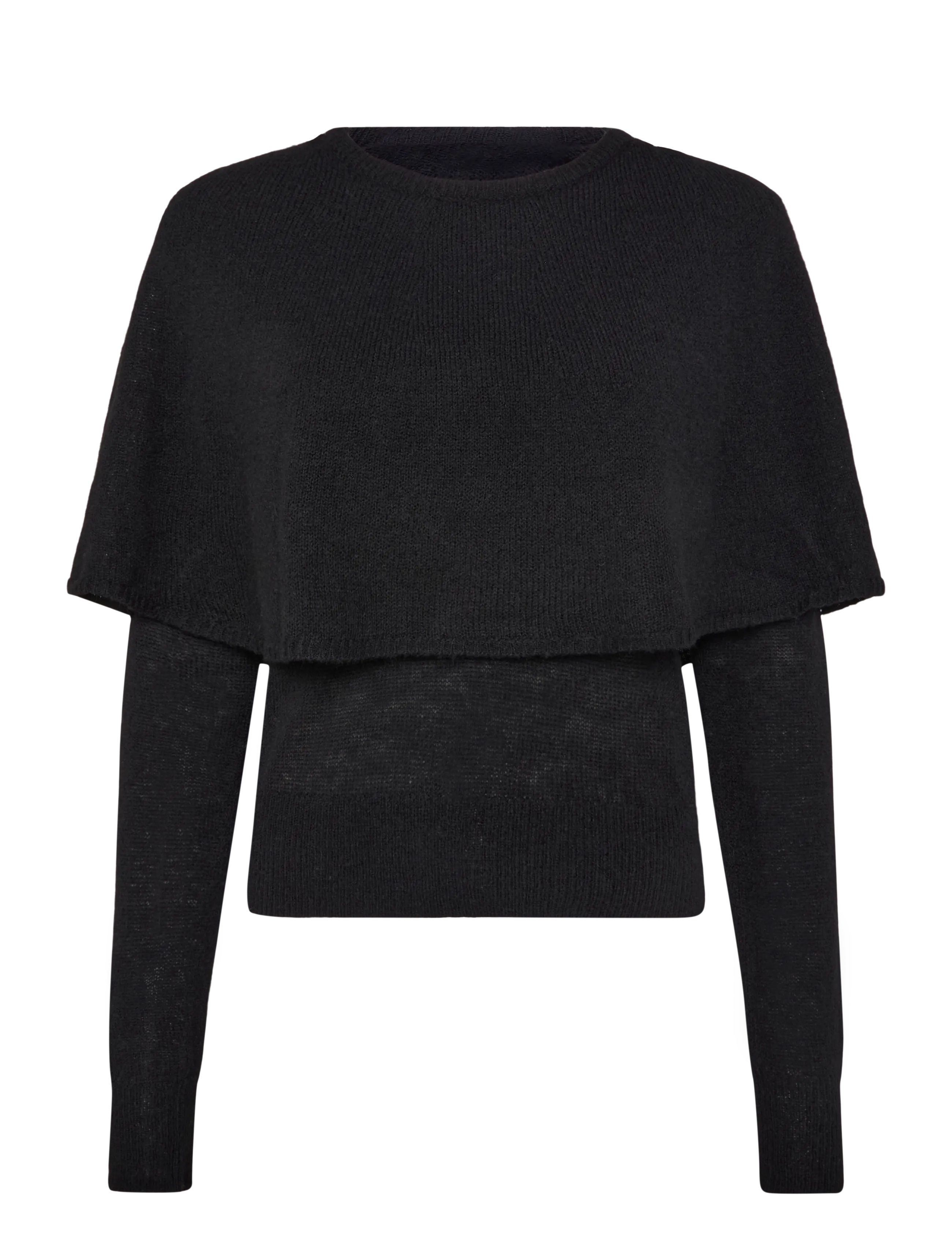 Monki Cape Cardigan - Knitwear - BLACK DARK / black