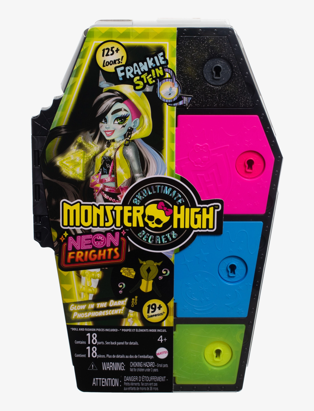 Monster High Skulltimate Secrets Neon Frights Frankie Stein Doll, One Size, Multi/patterned, Dukker Og Tilbehør > Dukker, Børn