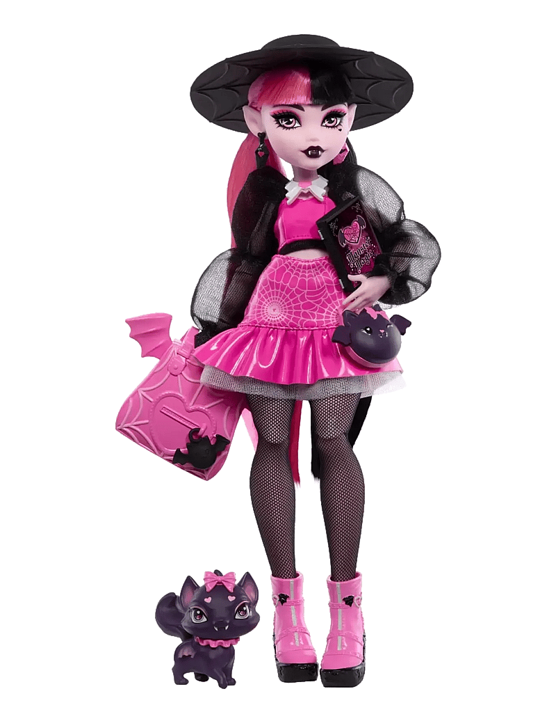 Monster High - Draculaura Fashion Doll with Pet Count Fabulous and Accessories - dúkkur - multicolor - 1
