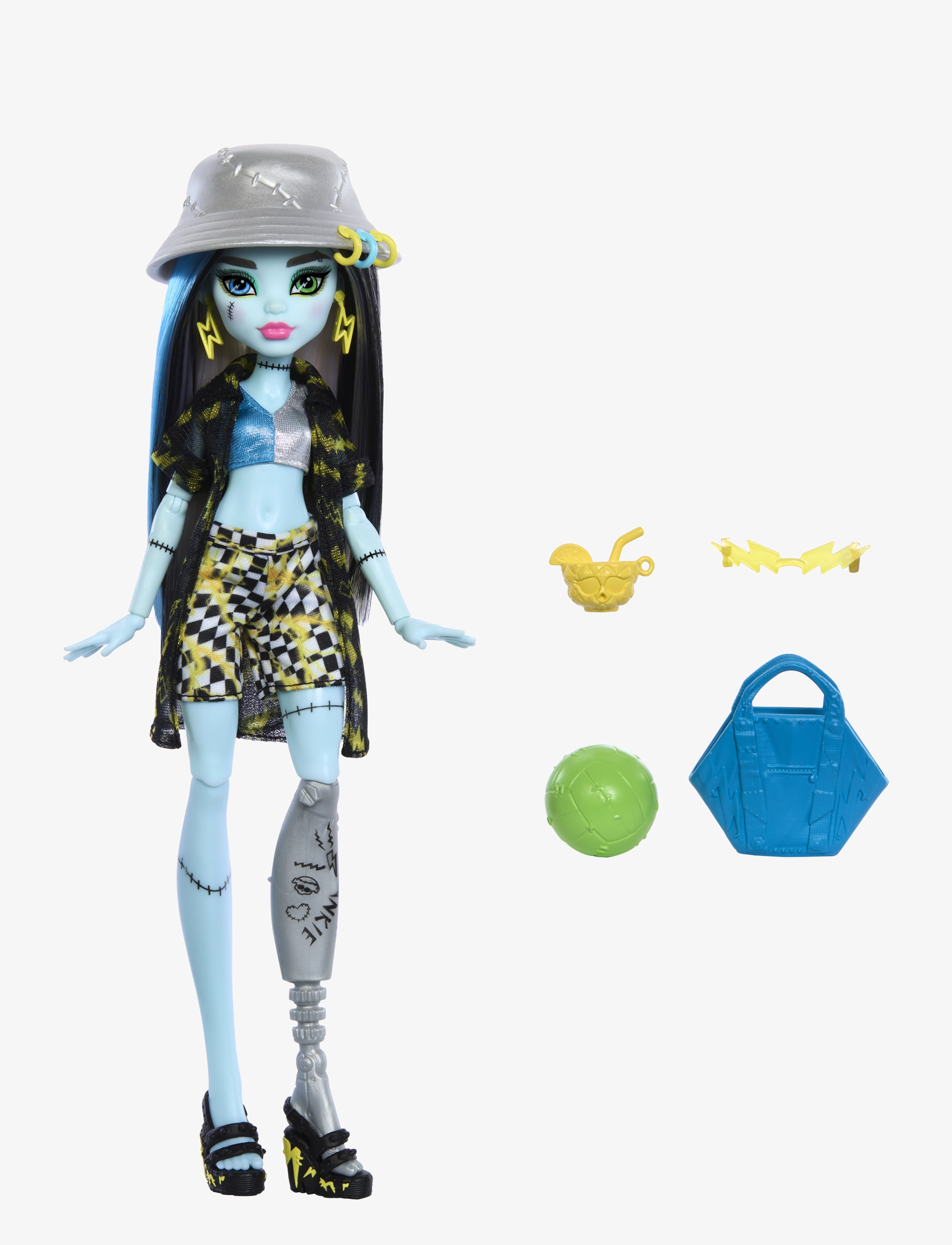 Monster High Scare-Adise Island Frankie Stein Fashion Doll With Swimsuit & Accessories, Børn, Dolls, Multi/mønstret, Str: ONE SIZE