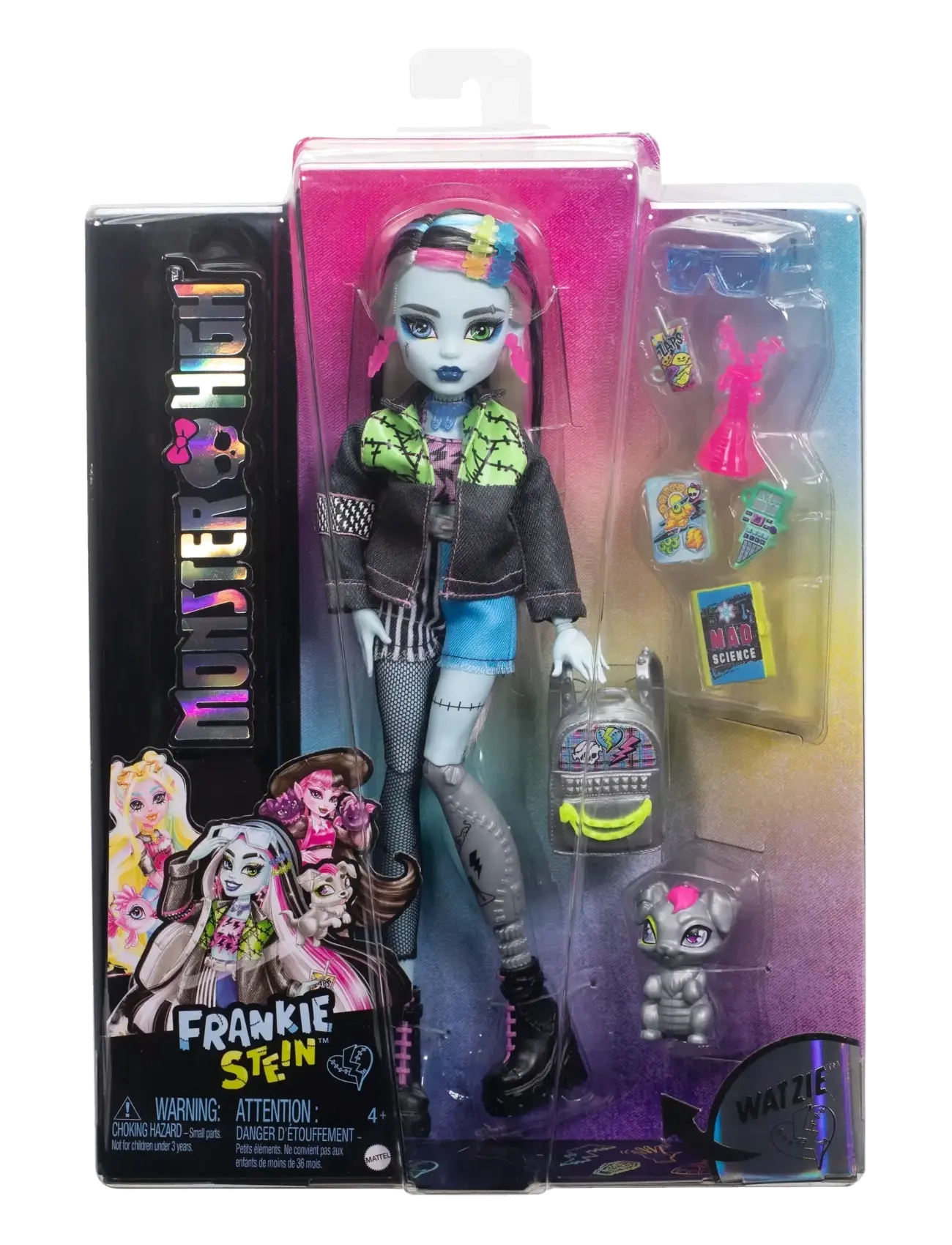 Monster High - Frankie Stein Fashion Doll with Pet Watzie and Accessories - dúkkur - multicolor - 2