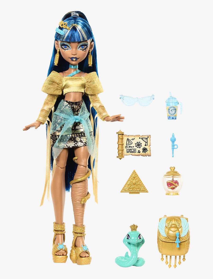 Monster High - Cleo De Nile Fashion Doll with Pet Hissette and Accessories - die niedrigsten preise - multicolor - 1