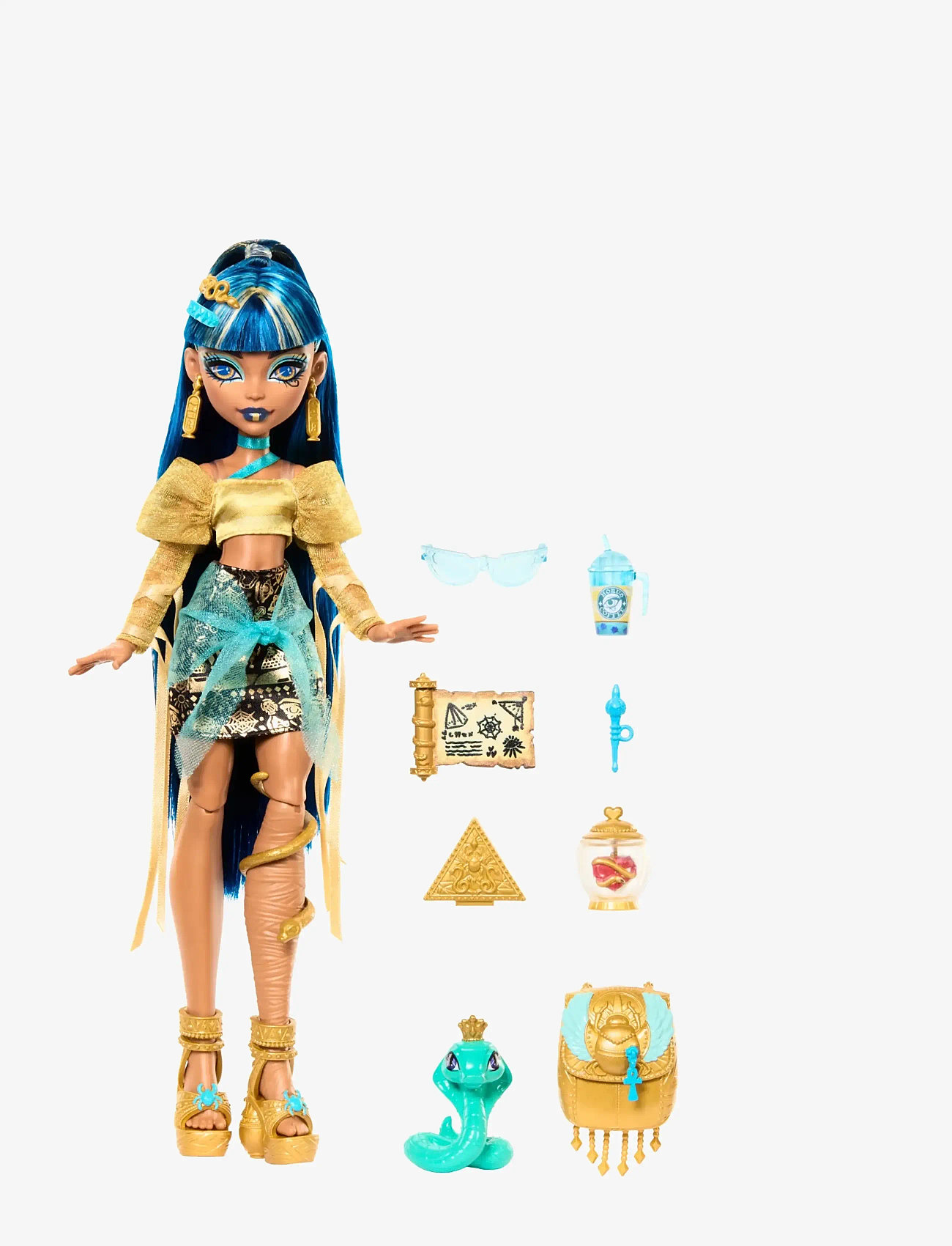 Monster High - Cleo De Nile Fashion Doll with Pet Hissette and Accessories - dolls - multicolor - 4