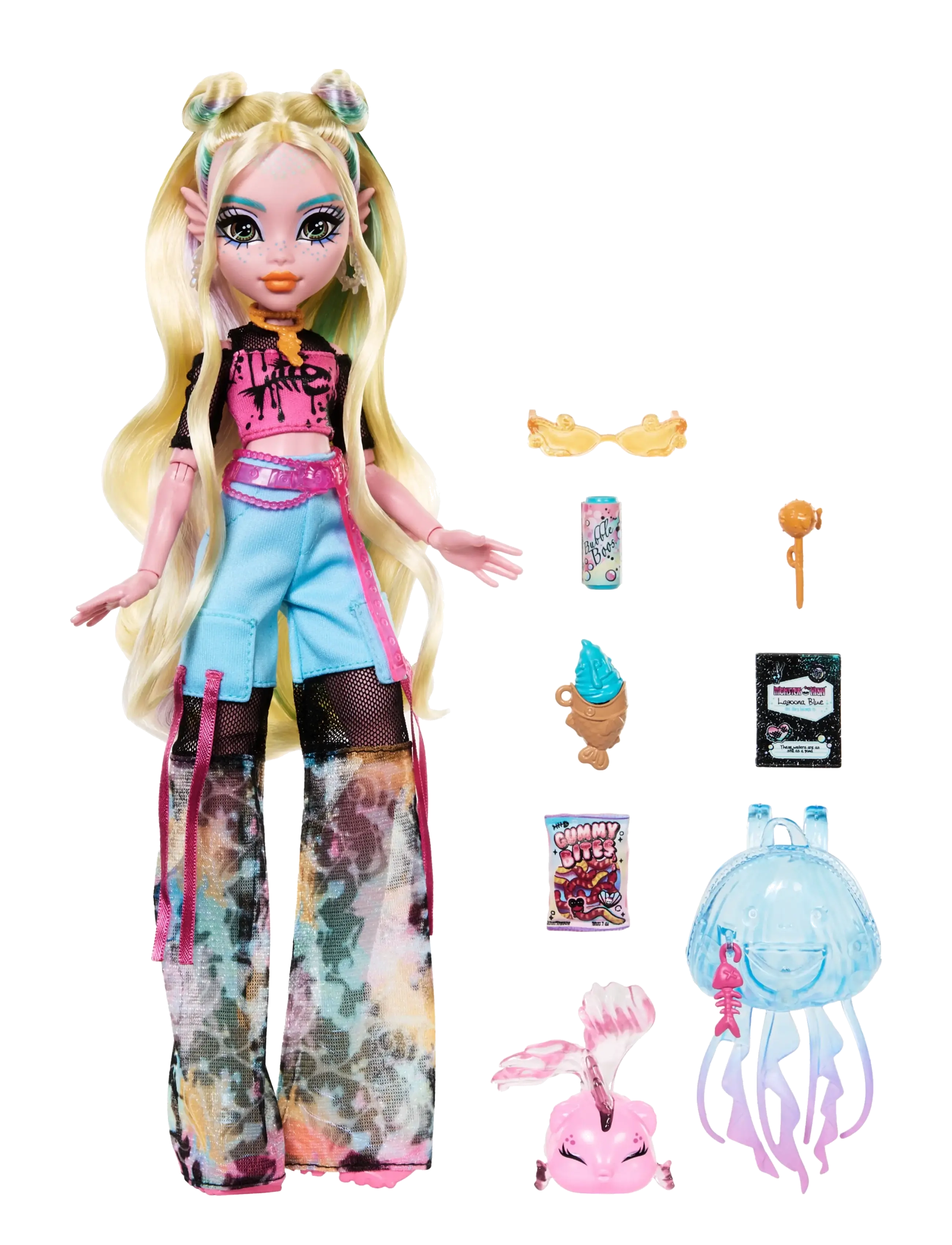Monster High - Lagoona Blue Fashion Doll with Pet Neptuna and Accessories - dolls - multicolor - 4