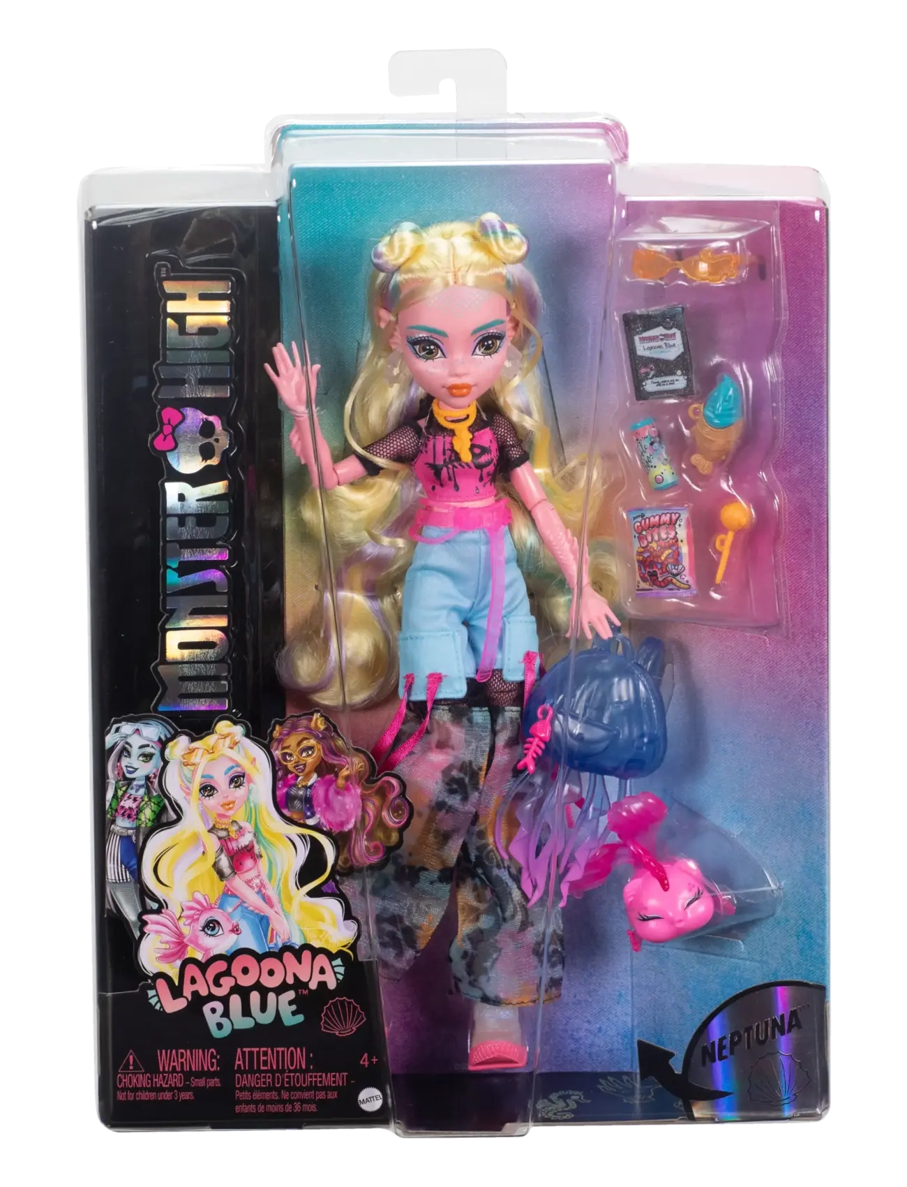 Monster High - Lagoona Blue Fashion Doll with Pet Neptuna and Accessories - die niedrigsten preise - multicolor - 5