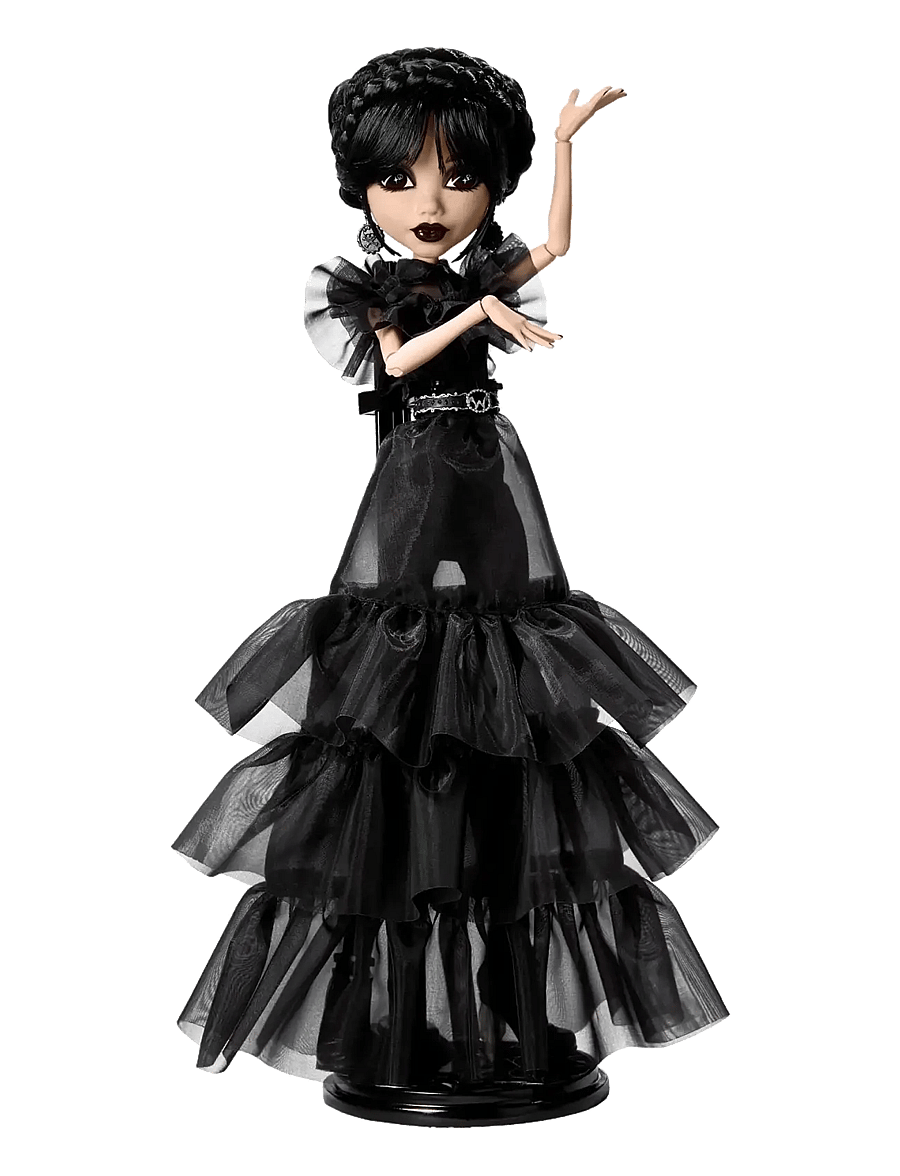 Monster High - Wednesday Collectible Doll, Rave’N Wednesday in Black Gown Inspired by Dance Scene - puppen - multicolor - 0