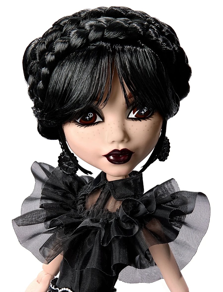Monster High - Wednesday Collectible Doll, Rave’N Wednesday in Black Gown Inspired by Dance Scene - dúkkur - multicolor - 1