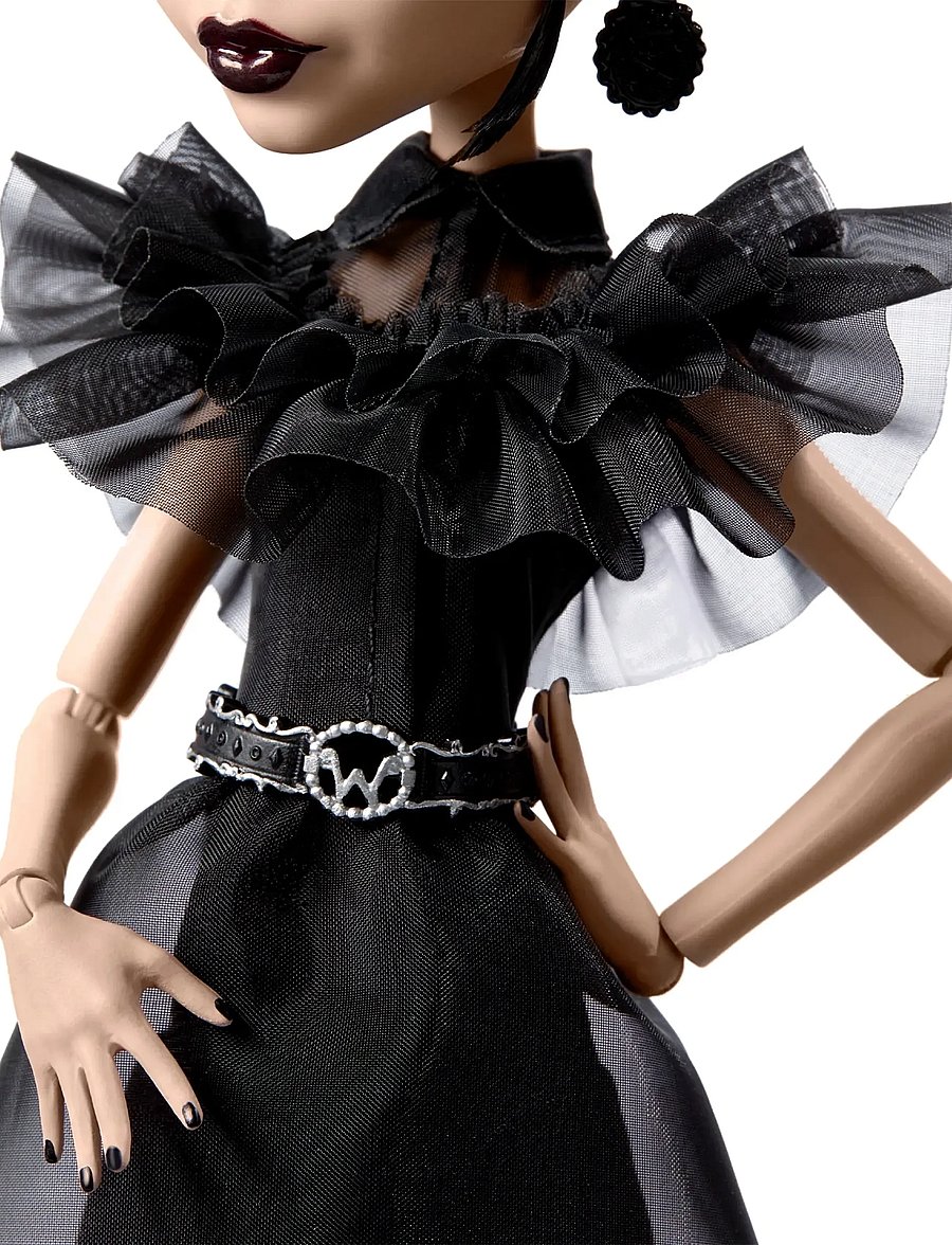 Monster High - Wednesday Collectible Doll, Rave’N Wednesday in Black Gown Inspired by Dance Scene - dúkkur - multicolor - 2