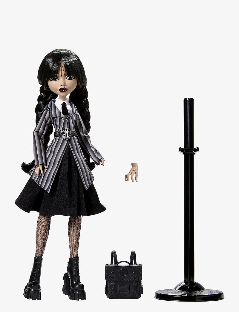 Monster High - Wednesday Collectible Doll, Wednesday Addams in Nevermore Academy Uniform with Thing - dolls - multicolor - 5