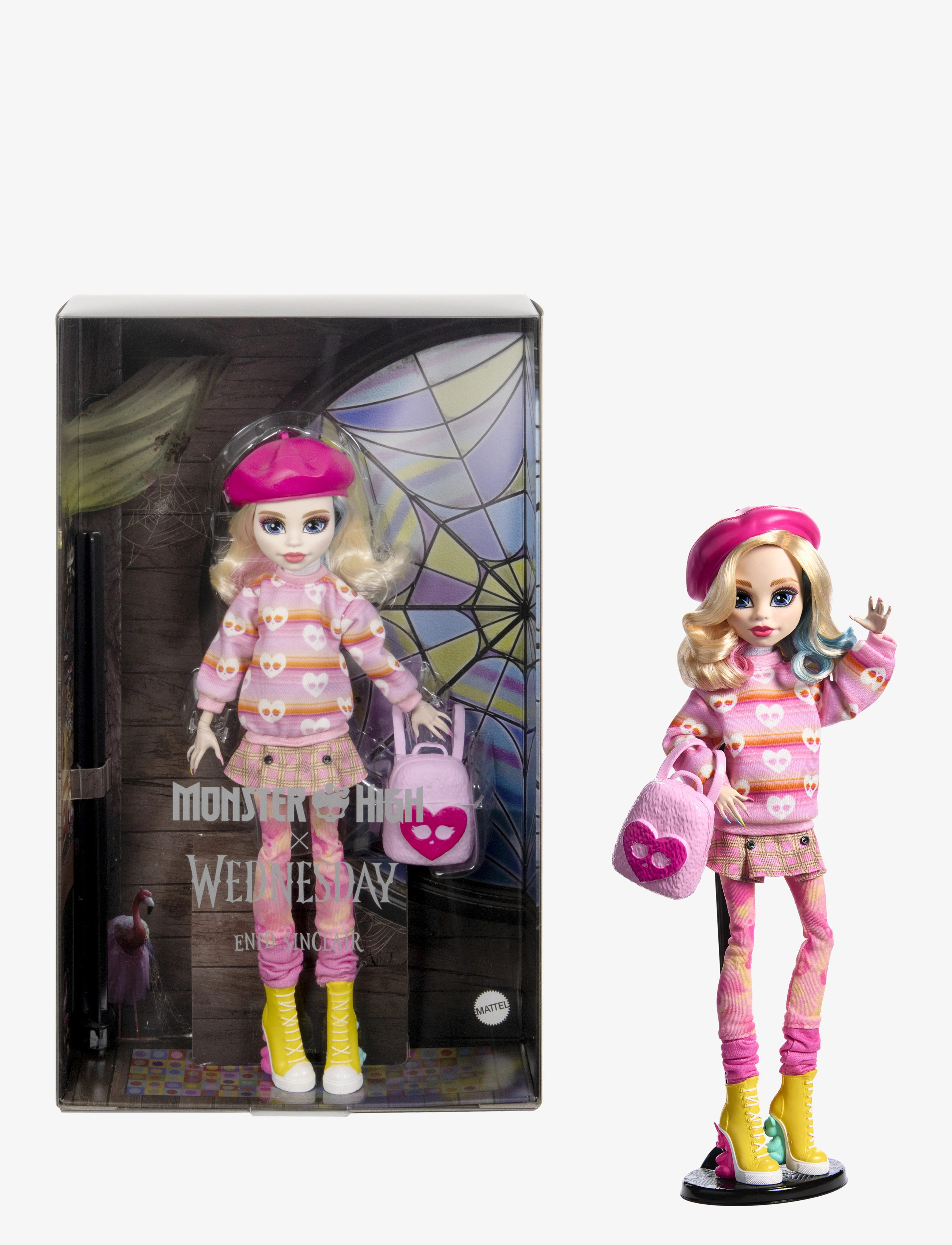 Monster High Wednesday Collectible Doll, Enid Sinclair In Pink Fashion With Accessories, One Size, Multi/patterned, Dukker Og Tilbehør > Dukker, Børn