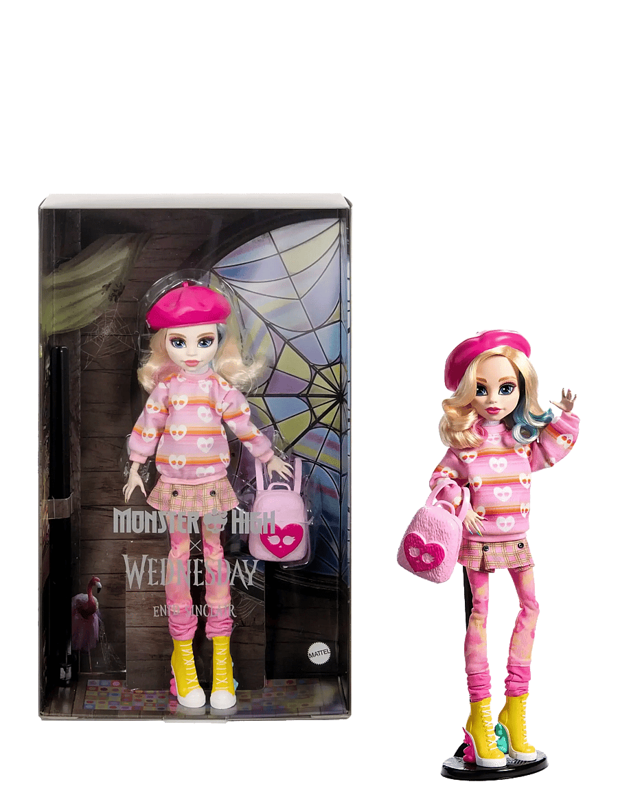 Monster High - Wednesday Collectible Doll, Enid Sinclair in Pink Fashion with Accessories - puppen - multicolor - 0