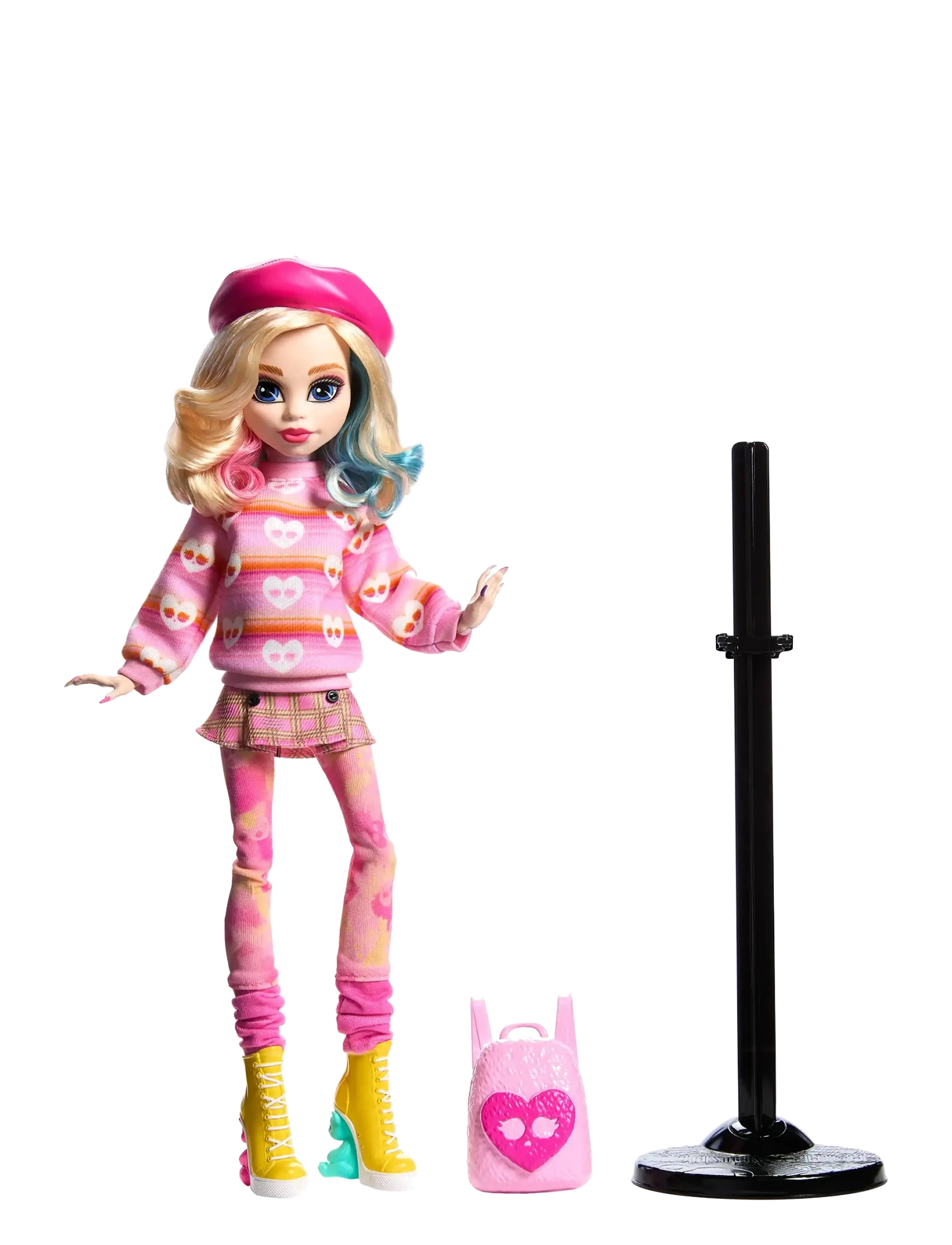Monster High - Wednesday Collectible Doll, Enid Sinclair in Pink Fashion with Accessories - puppen - multicolor - 4
