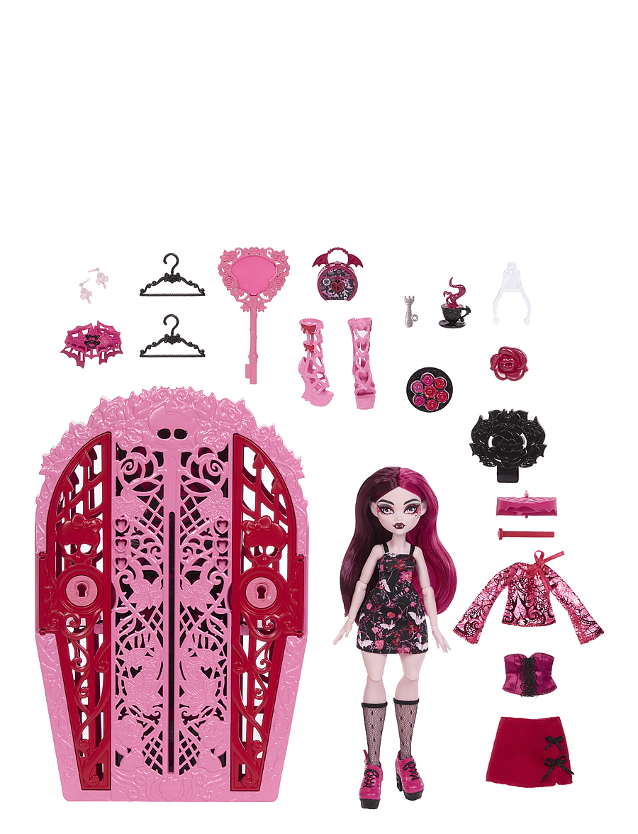 Monster High - Skulltimate Secrets Garden Mysteries Playset, Draculaura Doll with 19+ Surprises - dúkkur - multi color - 0