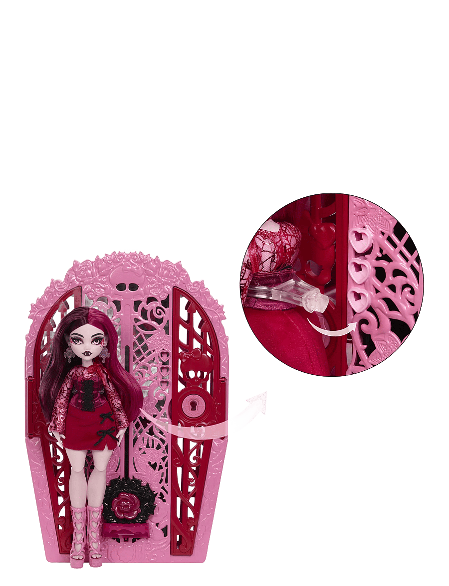 Monster High - Skulltimate Secrets Garden Mysteries Playset, Draculaura Doll with 19+ Surprises - dúkkur - multi color - 2