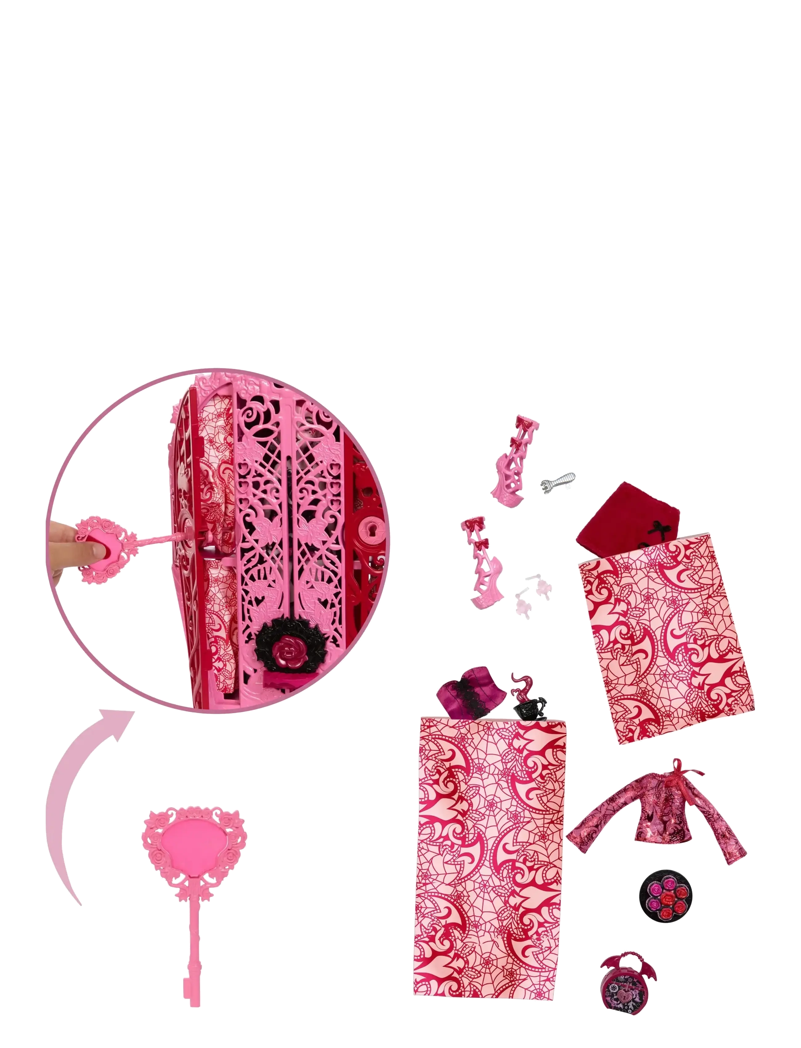Monster High - Skulltimate Secrets Garden Mysteries Playset, Draculaura Doll with 19+ Surprises - nukud - multi color - 4
