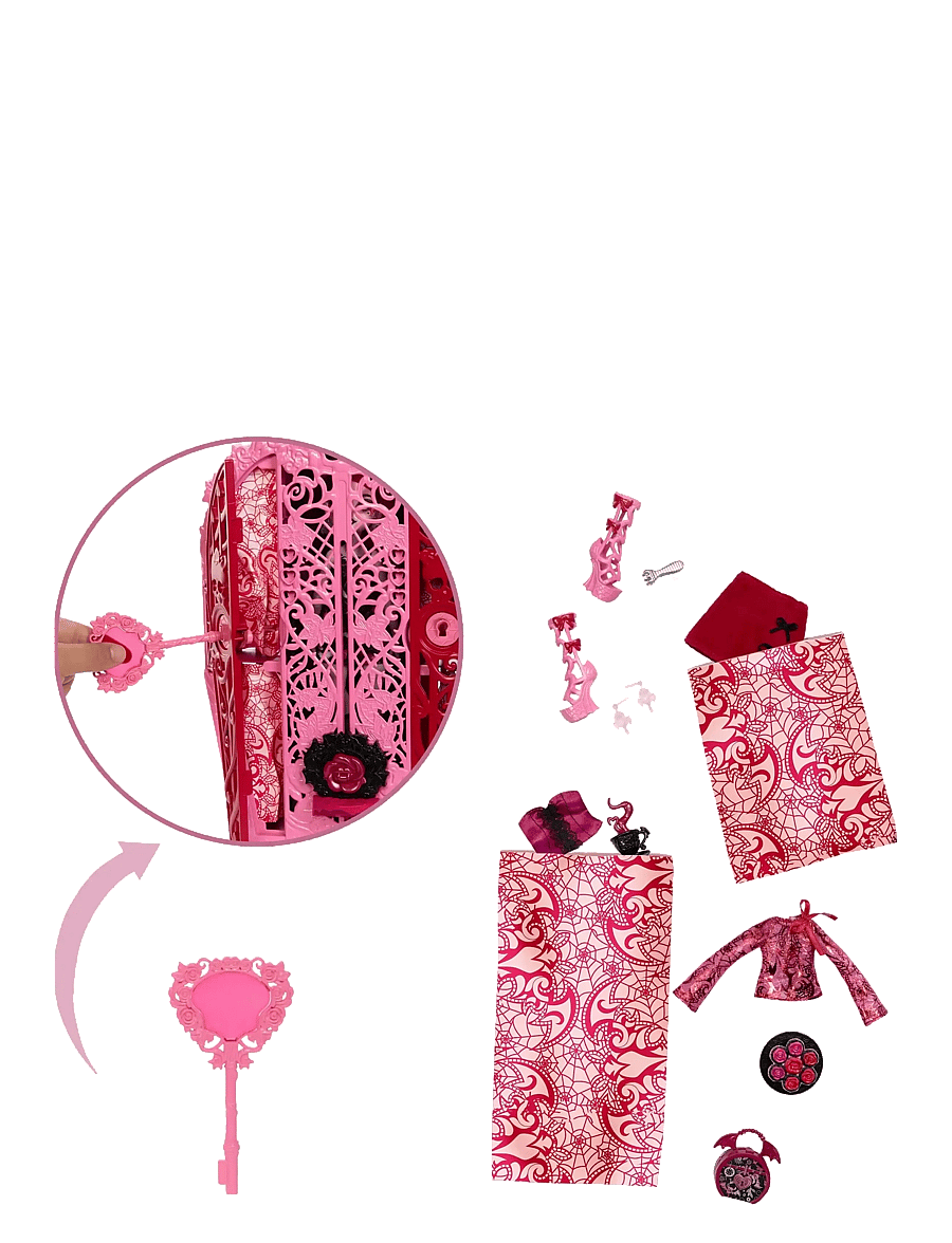 Monster High - Skulltimate Secrets Garden Mysteries Playset, Draculaura Doll with 19+ Surprises - nukud - multi color - 4