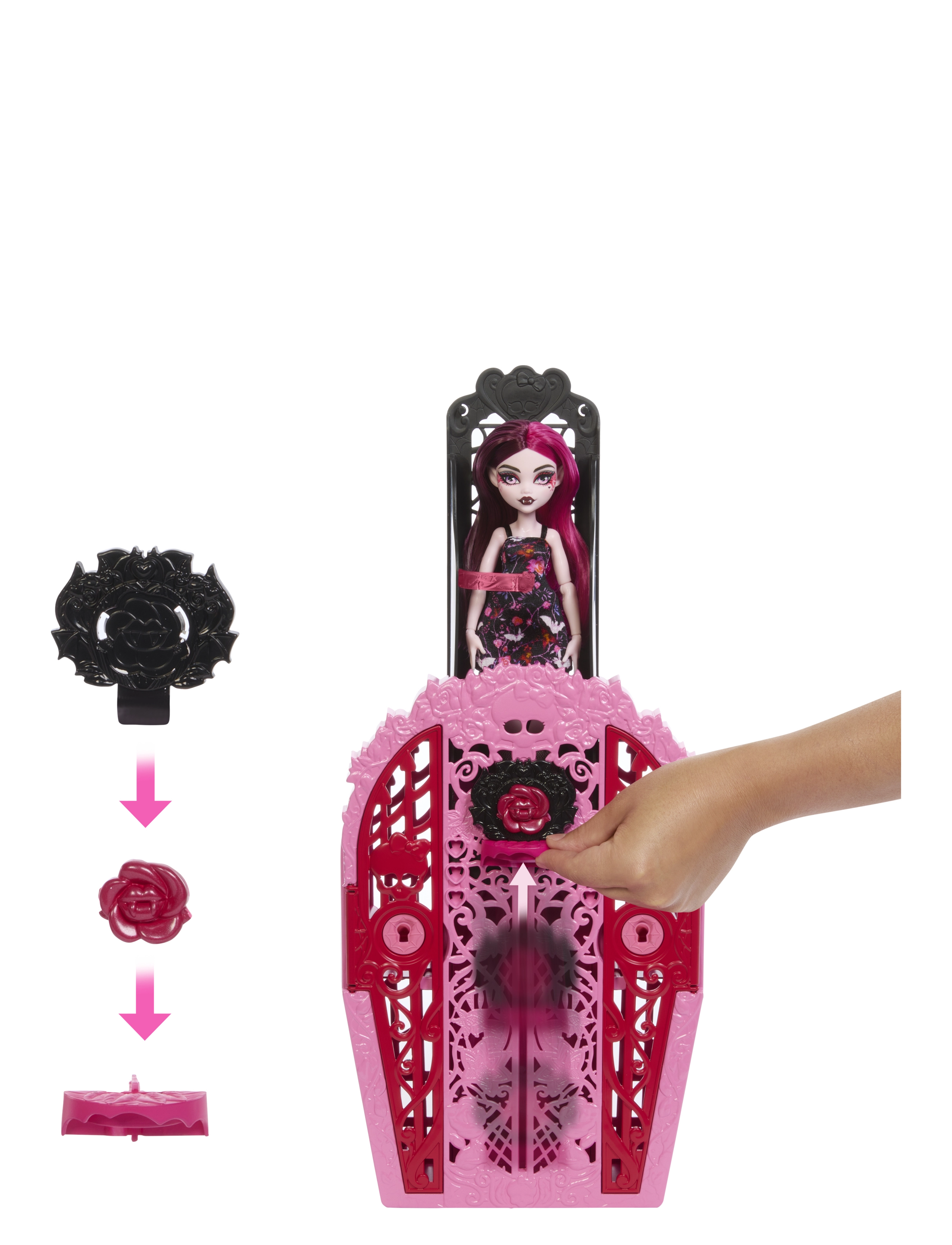 Monster High - Skulltimate Secrets Garden Mysteries Playset, Draculaura Doll with 19+ Surprises - dúkkur - multi color - 5