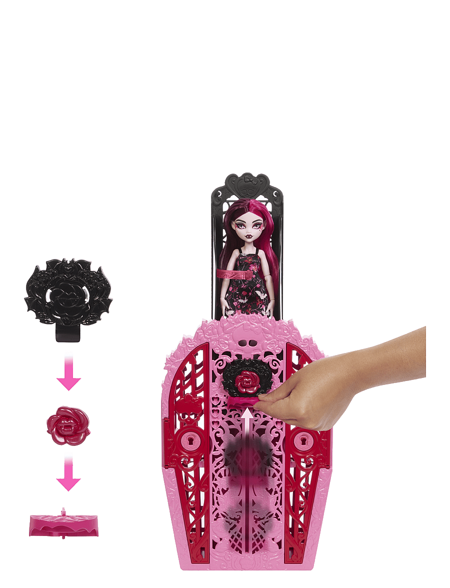 Monster High - Skulltimate Secrets Garden Mysteries Playset, Draculaura Doll with 19+ Surprises - dúkkur - multi color - 5