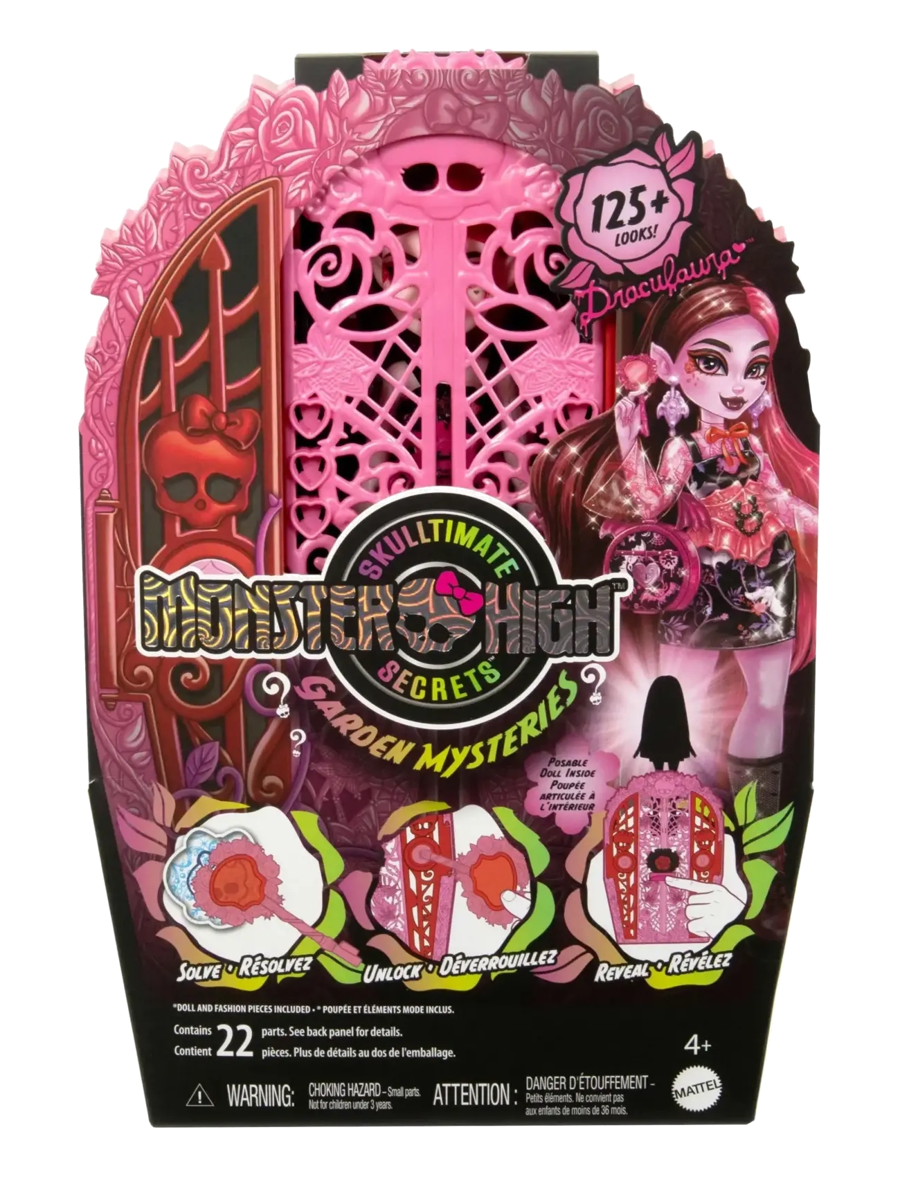 Monster High - Skulltimate Secrets Garden Mysteries Playset, Draculaura Doll with 19+ Surprises - dockor - multi color - 5