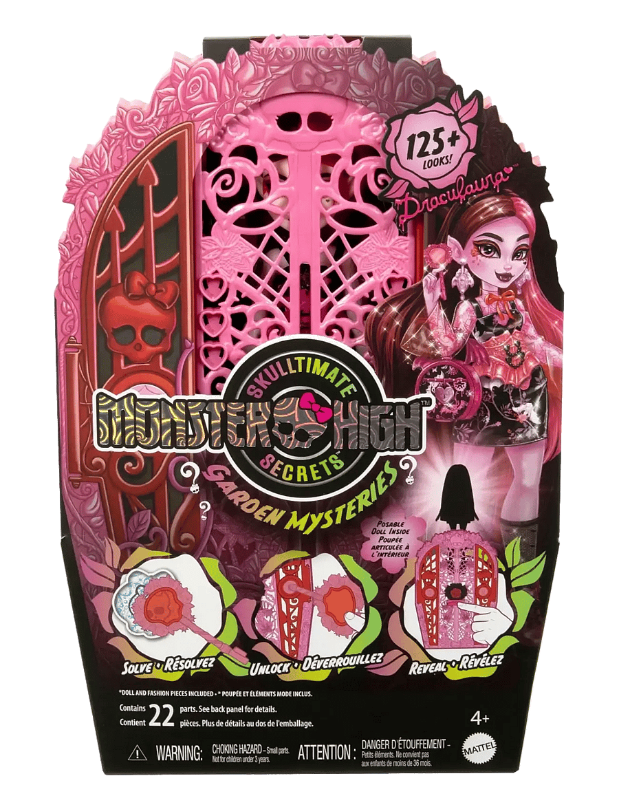 Monster High - Skulltimate Secrets Garden Mysteries Playset, Draculaura Doll with 19+ Surprises - nukud - multi color - 5