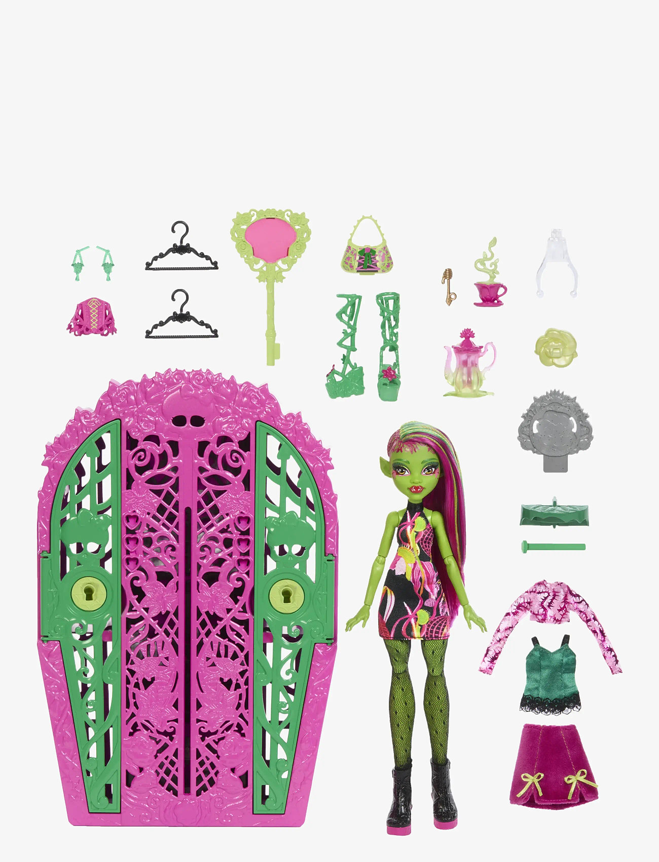 Monster High - Skulltimate Secrets Garden Mysteries Playset, Venus McFlytrap Doll with 19+ Surprises - dolls - multi color - 0