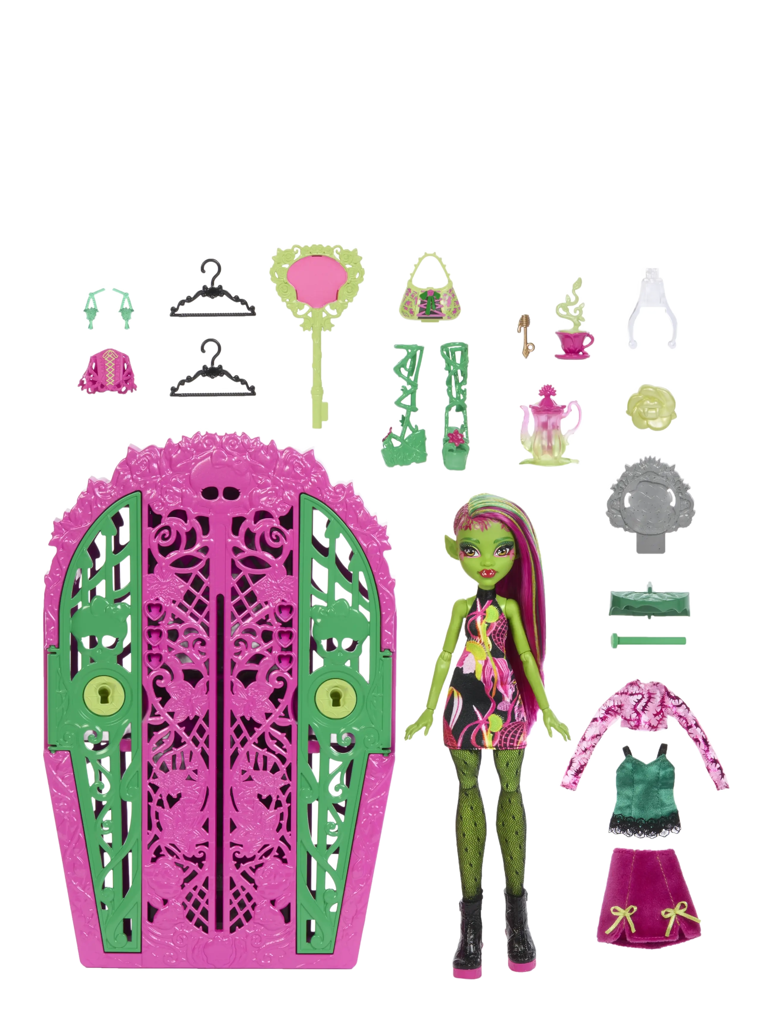 Monster High Skulltimate Secrets Garden Mysteries Playset, Venus McFlytrap Doll with 19+ Surprises - Julklappar till barn - MULTI COLOR / multi