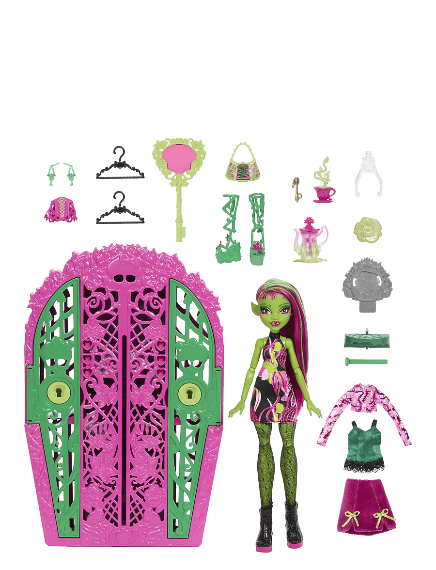 Monster High - Skulltimate Secrets Garden Mysteries Playset, Venus McFlytrap Doll with 19+ Surprises - dúkkur - multi color - 0