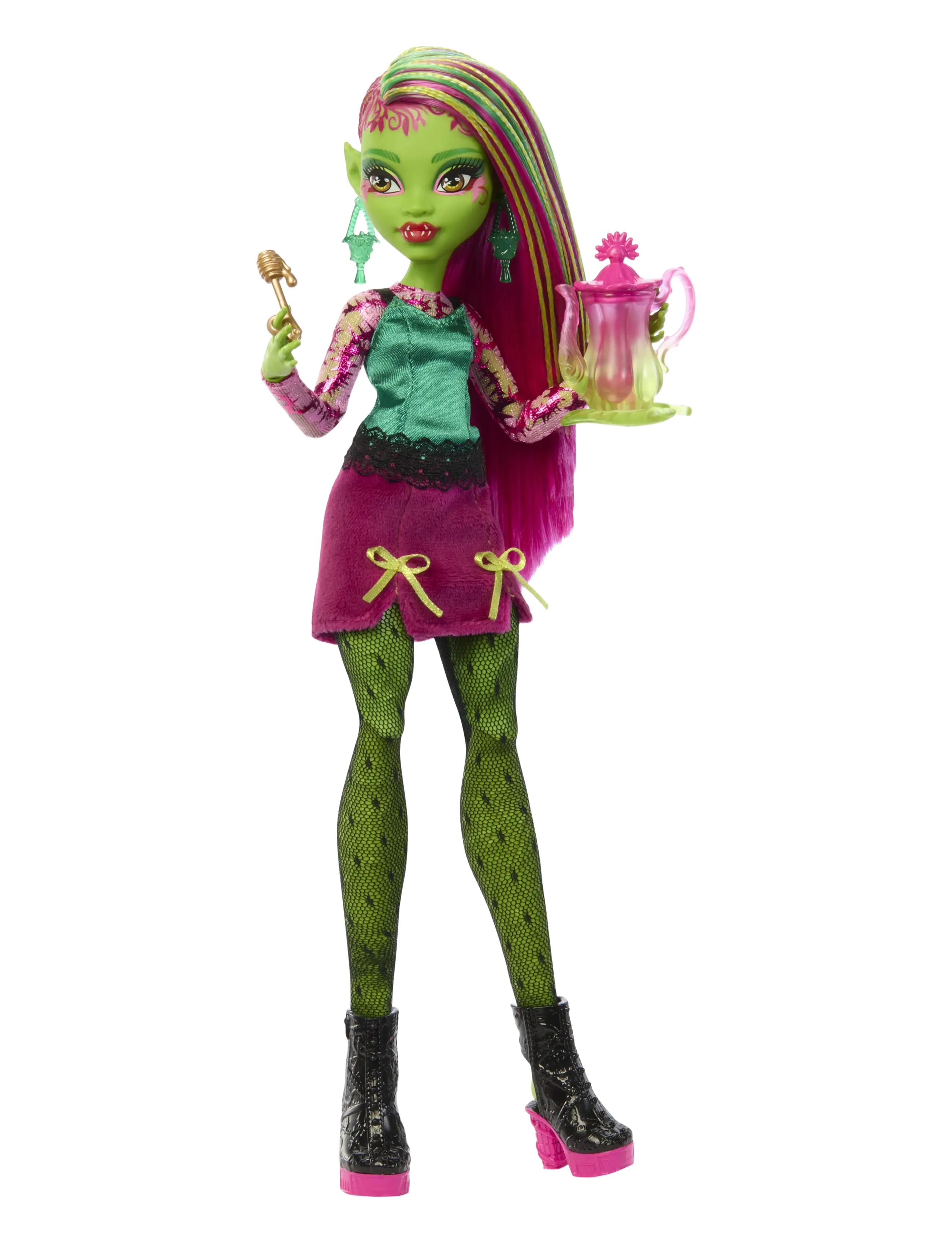 Monster High - Skulltimate Secrets Garden Mysteries Playset, Venus McFlytrap Doll with 19+ Surprises - dúkkur - multi color - 3