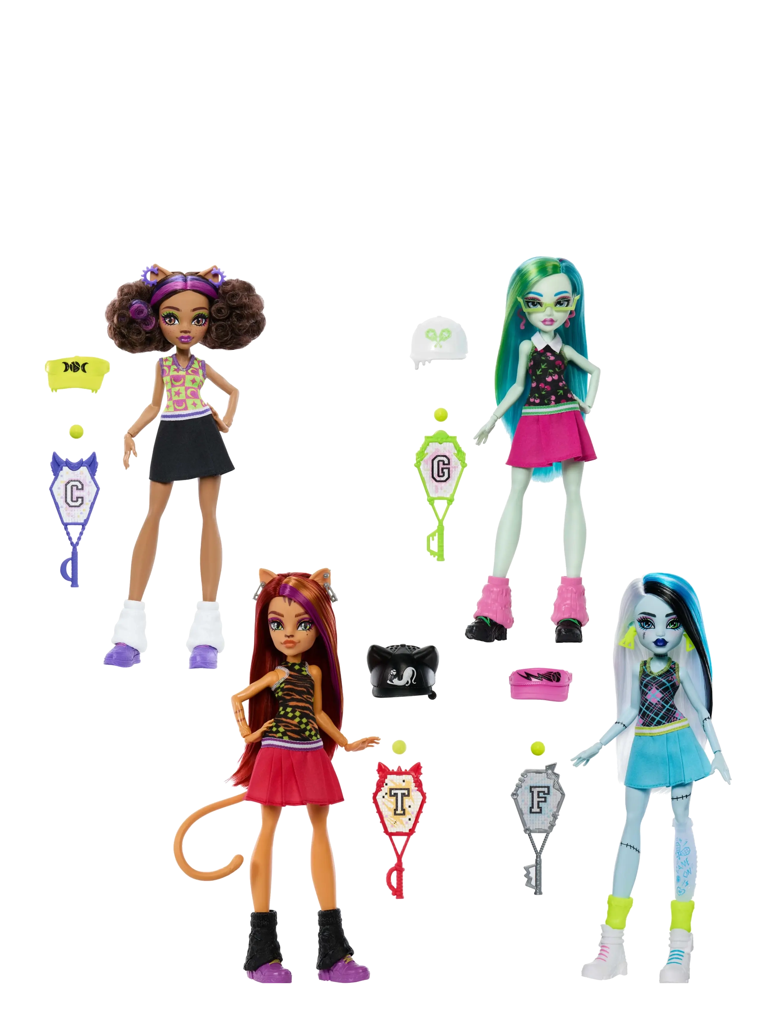 Monster High Buried Secrets Surprise Dolls with Courtside Fang-Out Theme (Characters May Vary) - Dockor & Tillbehör - MULTI COLOR / multi