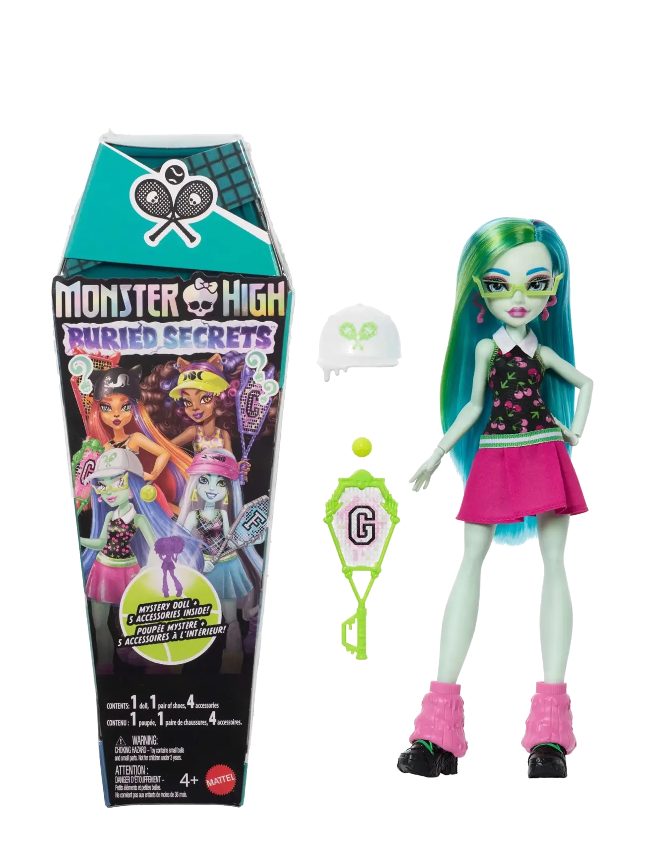 Monster High - Buried Secrets Surprise Dolls with Courtside Fang-Out Theme (Characters May Vary) - puppen - multi color - 2