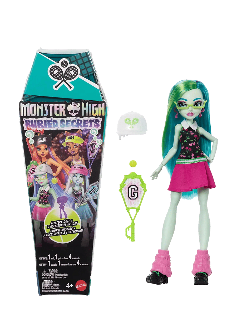 Monster High - Buried Secrets Surprise Dolls with Courtside Fang-Out Theme (Characters May Vary) - puppen - multi color - 2