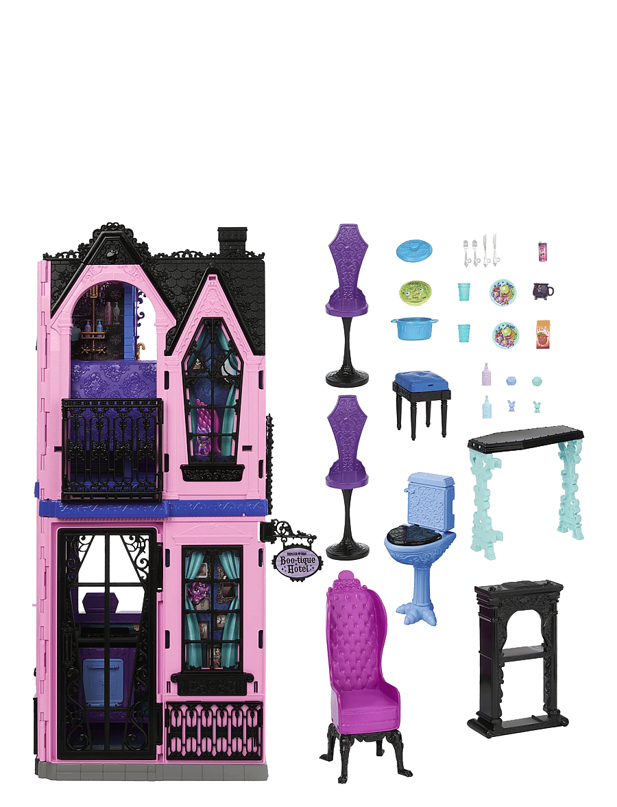 Monster High - Boo-tique Hotel Doll House with Spooky Surprises in Every Room and 13+ Accessories - dúkkuhús - multi color - 0