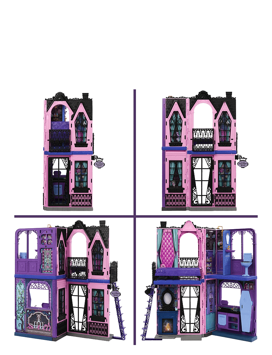Monster High - Boo-tique Hotel Doll House with Spooky Surprises in Every Room and 13+ Accessories - dúkkuhús - multi color - 1