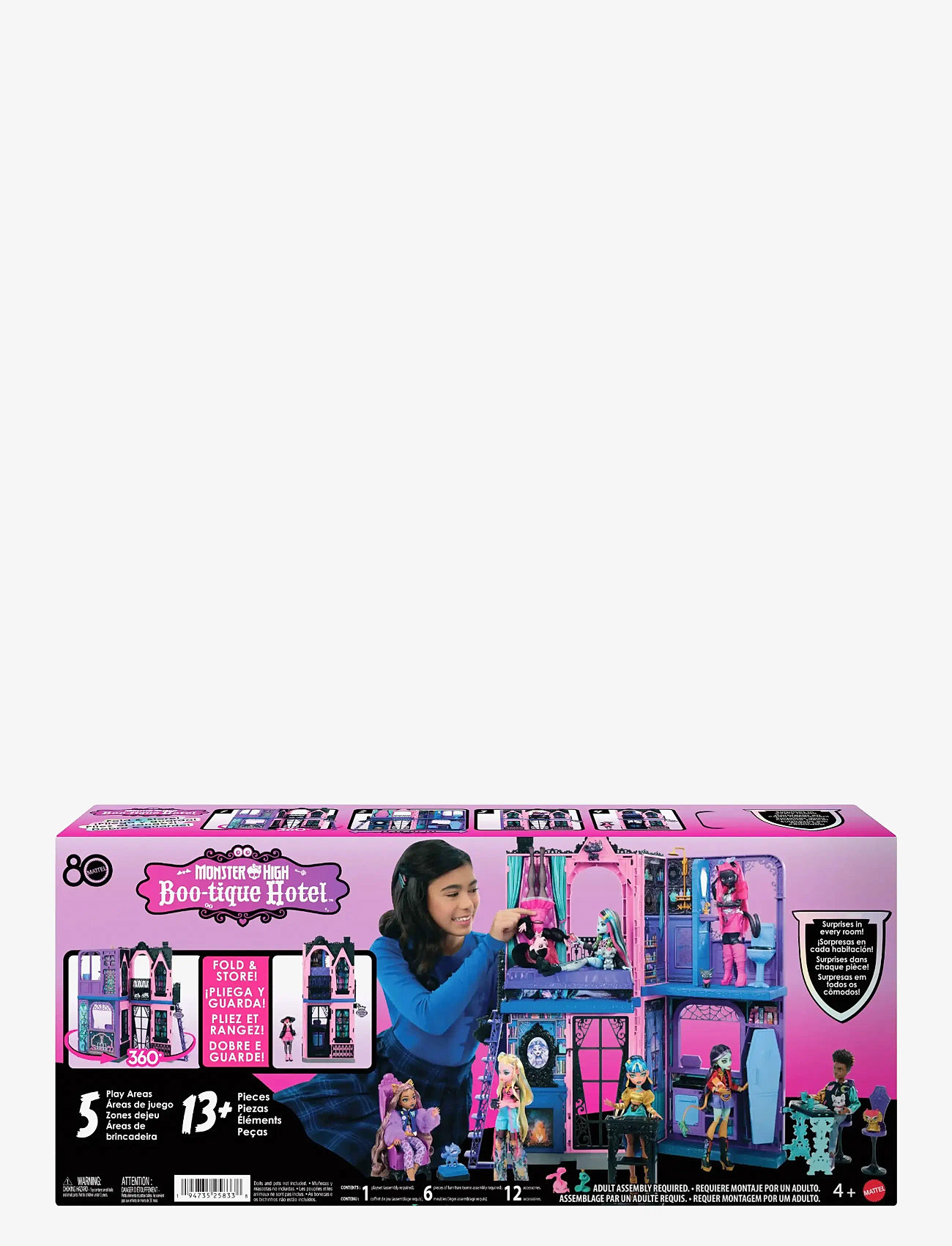 Monster High - Boo-tique Hotel Doll House with Spooky Surprises in Every Room and 13+ Accessories - dockhus - multi color - 4