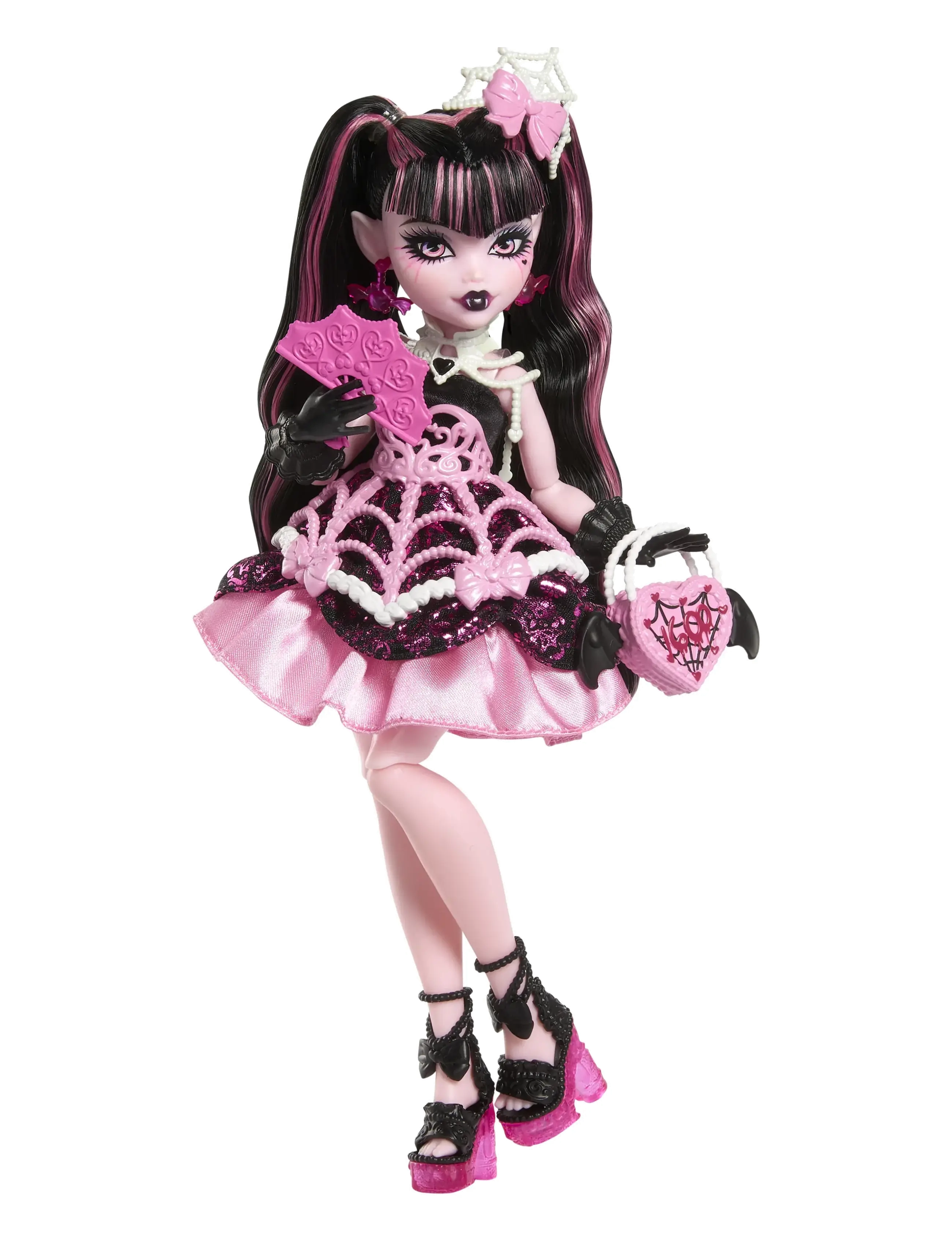 Monster High - Scary Sweet Birthday Draculaura Doll in Party Dress with Balloon & Gift - dukker - multi color - 3