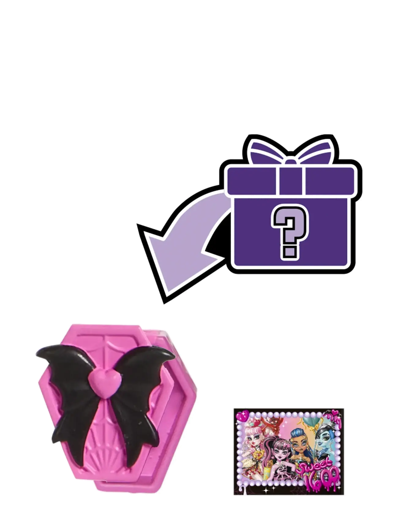 Monster High - Scary Sweet Birthday Draculaura Doll in Party Dress with Balloon & Gift - dukker - multi color - 4