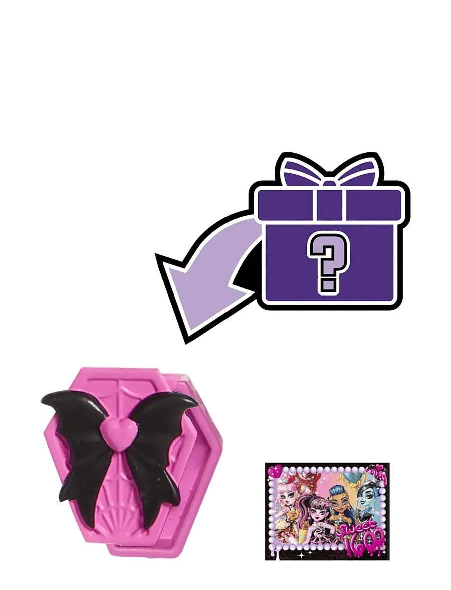 Monster High - Scary Sweet Birthday Draculaura Doll in Party Dress with Balloon & Gift - puppen - multi color - 4
