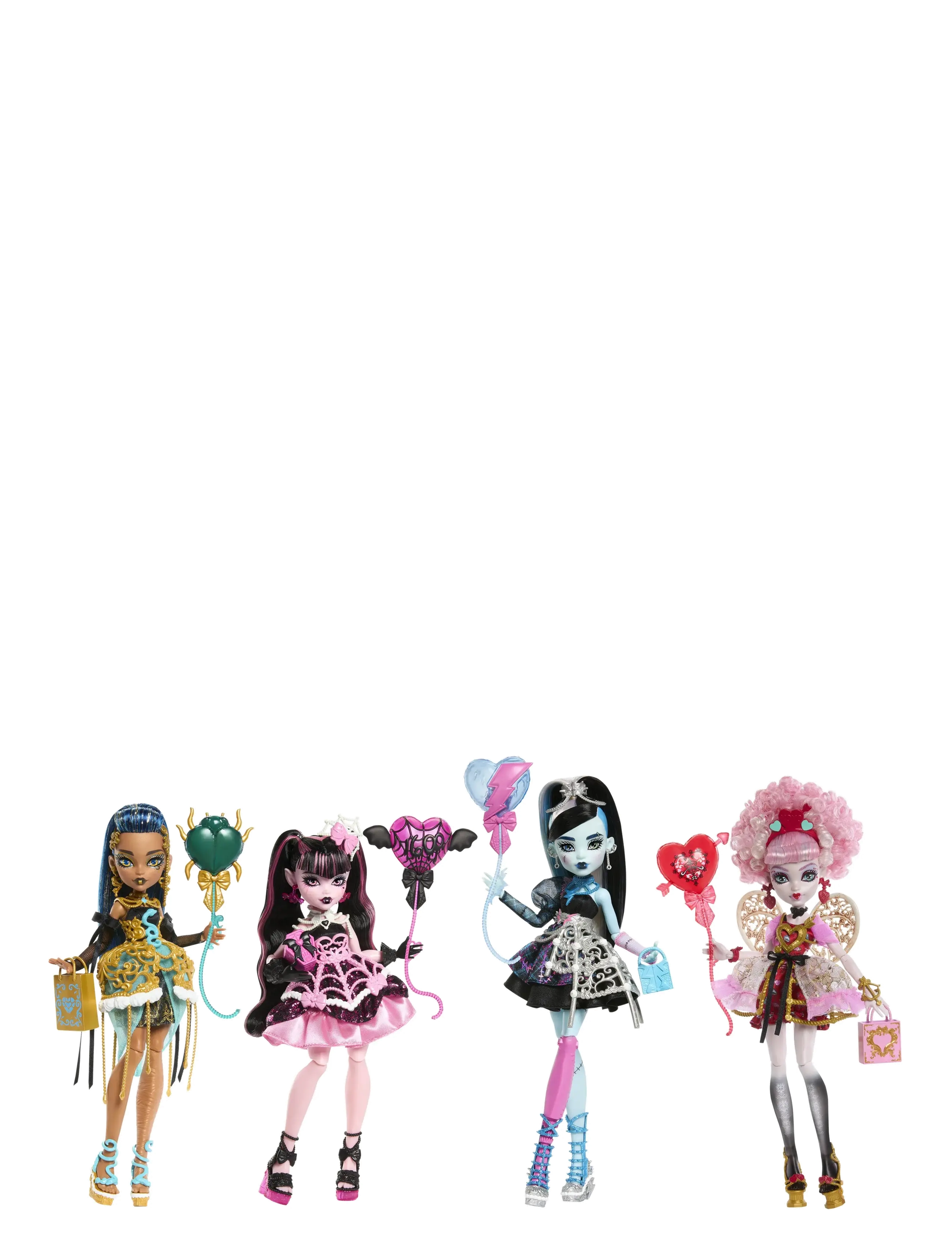 Monster High - Scary Sweet Birthday Draculaura Doll in Party Dress with Balloon & Gift - dukker - multi color - 5
