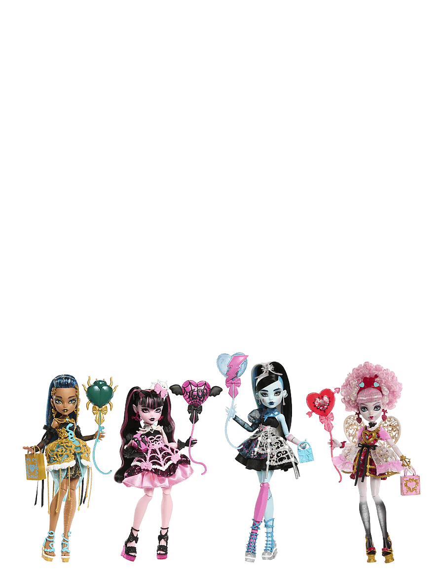 Monster High - Scary Sweet Birthday Draculaura Doll in Party Dress with Balloon & Gift - puppen - multi color - 5