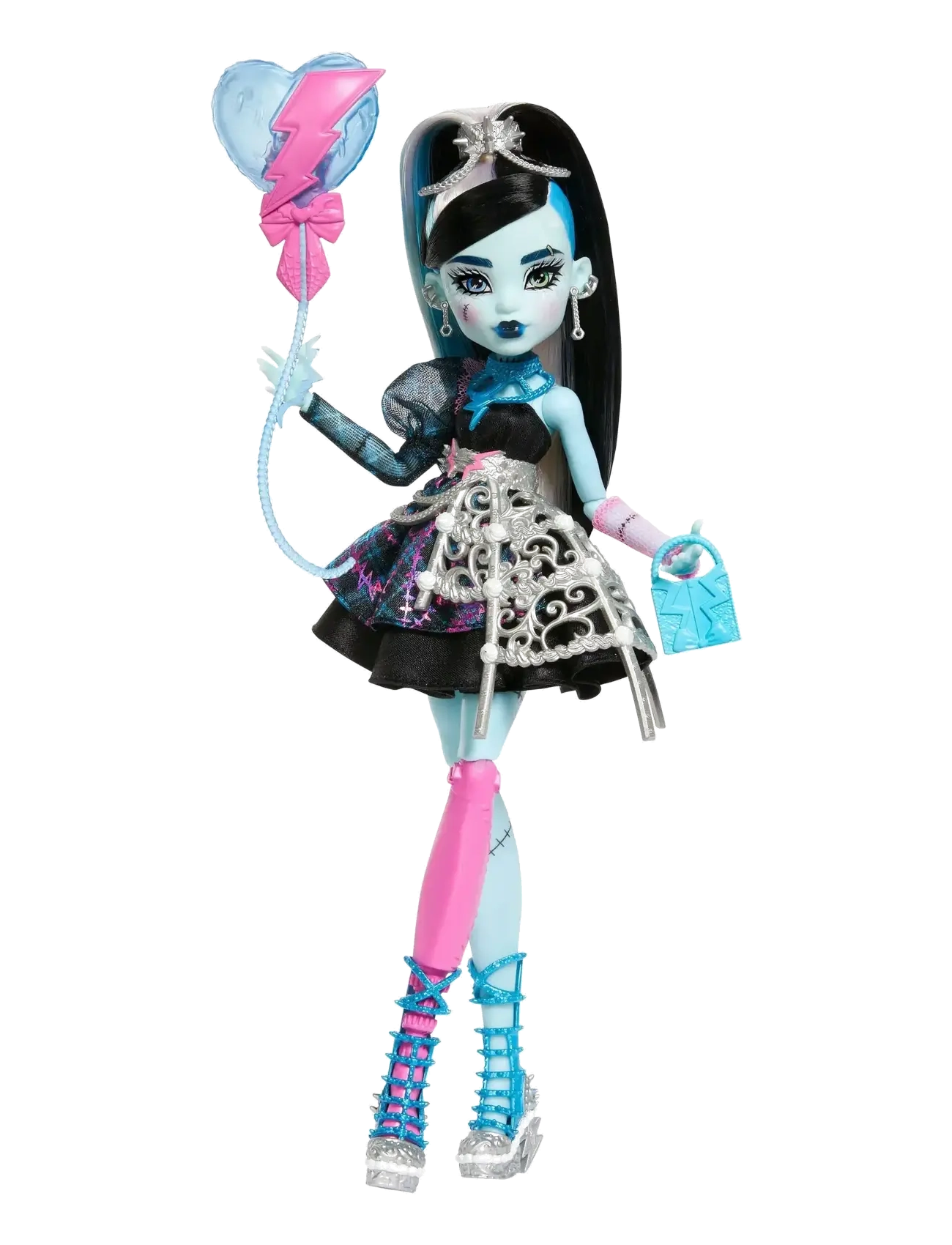 Monster High - Scary Sweet Birthday Frankie Stein Doll in Party Dress with Balloon & Gift - dukker - multi color - 2