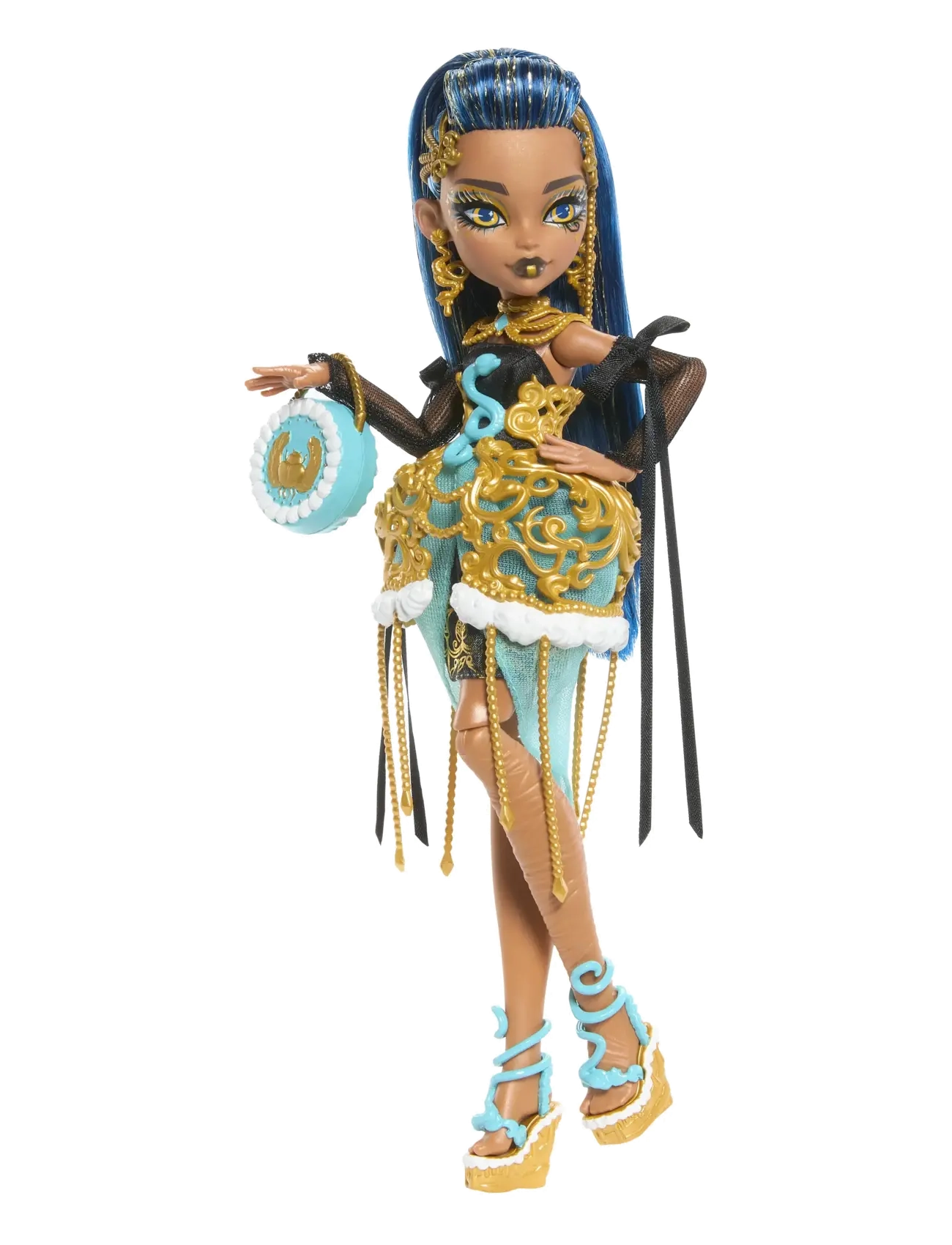Monster High - Scary Sweet Birthday Cleo De Nile Doll in Party Dress with Balloon & Gift - dukker - multi color - 2