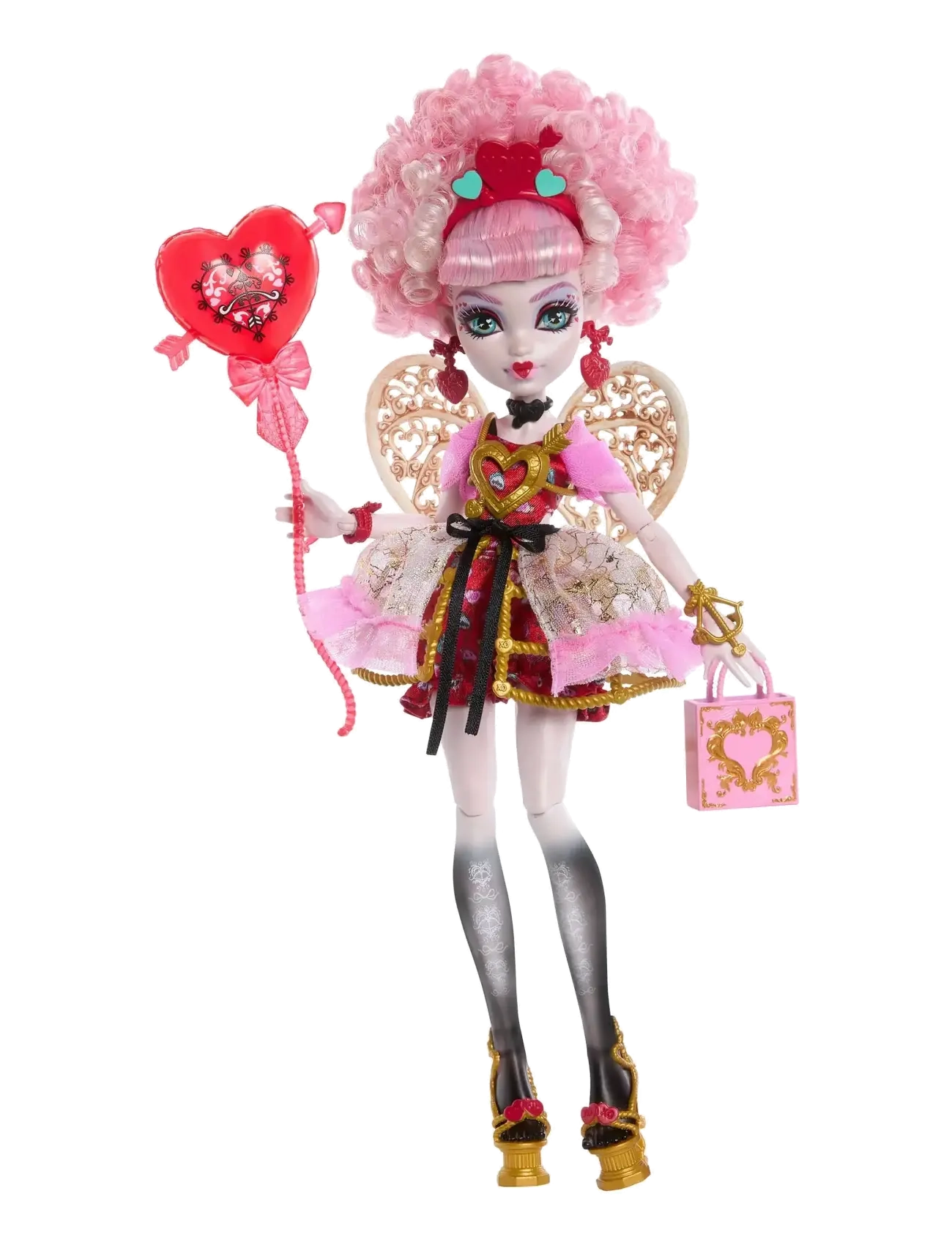 Monster High Scary Sweet Birthday Cupid Asteria Doll in Party Dress with Balloon & Gift - Monster High - MULTI COLOR / multi