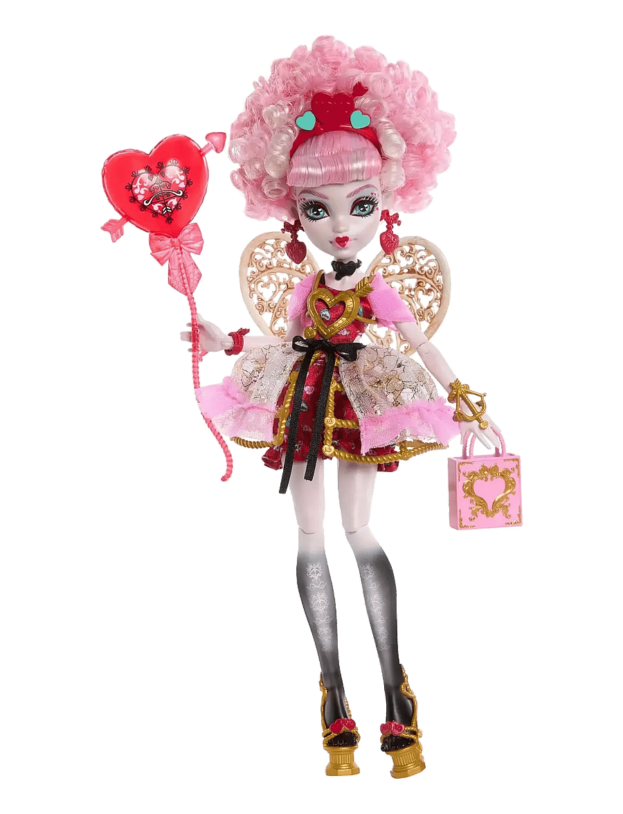 Monster High - Scary Sweet Birthday Cupid Asteria Doll in Party Dress with Balloon & Gift - puppen - multi color - 1