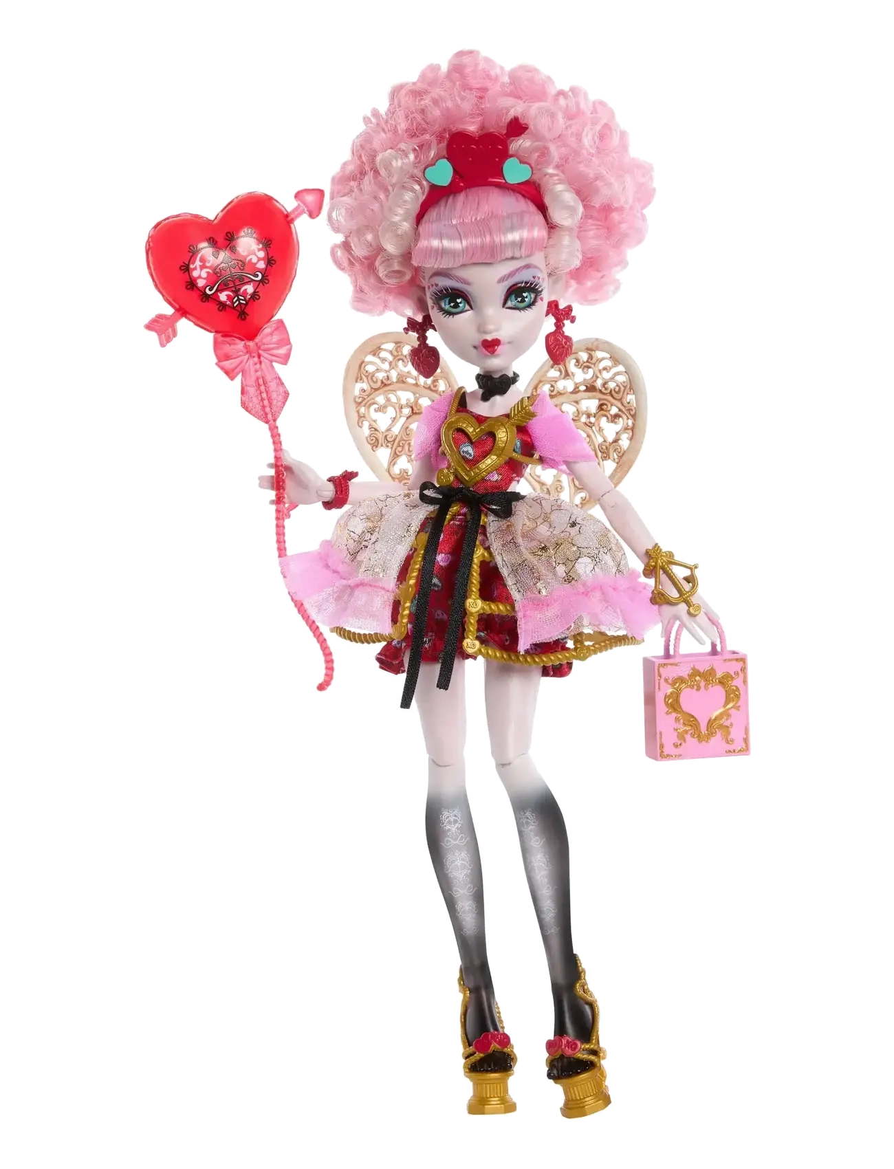 Monster High - Scary Sweet Birthday Cupid Asteria Doll in Party Dress with Balloon & Gift - puppen - multi color - 2